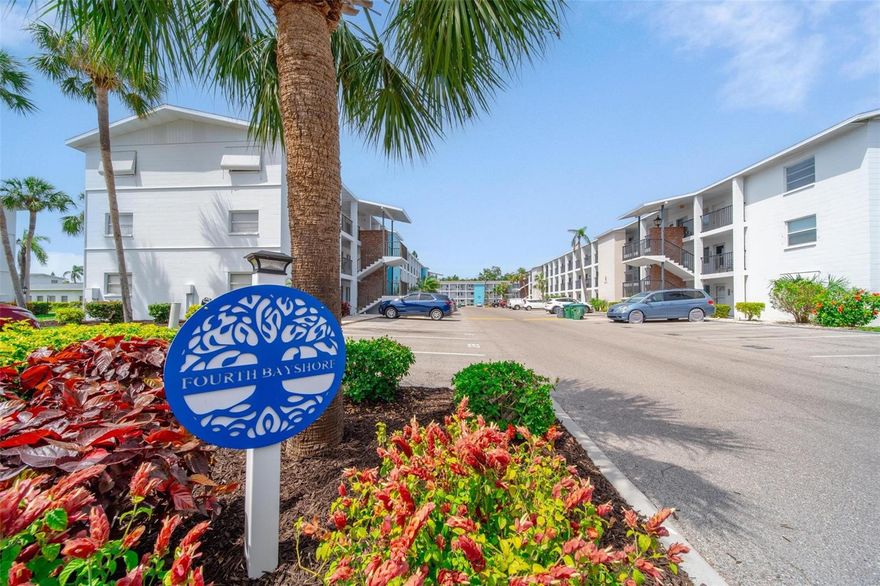 Lovely community to be part of. Bring your style and creativity to this 1st floor, 2-bedroom, 2 baths condo in Fourth Bayshore Condos. The Very popular and active 55+ community of Fourth Bayshore Gardens Condo is a perfect place for snowbirds or full-time residents to enjoy the Florida Lifestyle.  Carpet and ceramic. Convenient is located on the 1st floor with a view of the canal. The low Association fee includes several amenities such as cable TV, pest control, internet access, trash, elevator, laundry, and more... About the community: “Fourth Bayshore is an affordable, mostly owner occupied, no pets, 55+ condominium association. Self-managed with a goal of maintaining stability through owner participation and prudent property management. Parking right in front of the unit. Storage is available from a few steps from the unit. There are plenty of amenities like dinning, tennis, bocca, shopping, shops and much more. A quick access to the beautiful beaches of Anna Maria and to Sarasota, St Armand's and Lido Key! Sarasota airport is a few minutes away from your new home-sweet-home. .