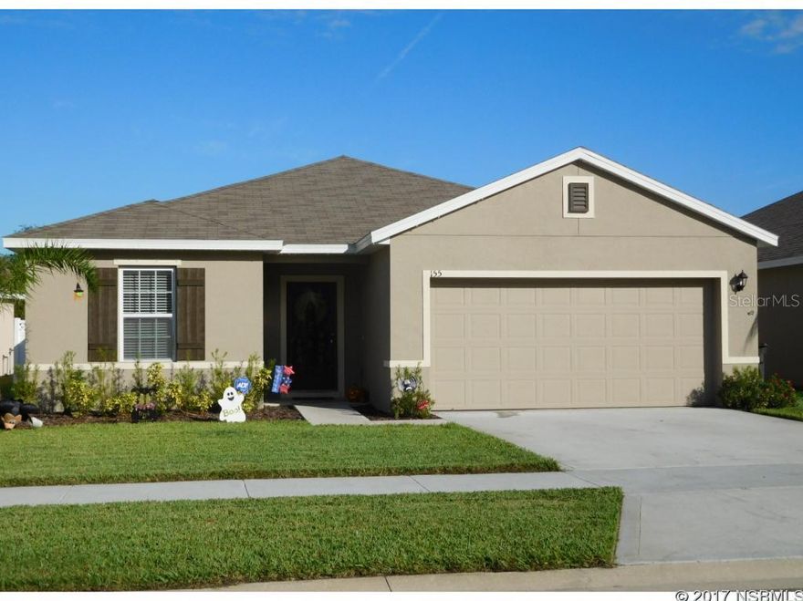 This one is better than brand new! Gorgeous 4 bedroom, 2 bathroom, concrete block home was built in 2016. The tidy yard is fully landscaped in front with palms, shrubs and tropical flowering plants. The rear yard is fully enclosed with white vinyl privacy fence, boasts a round block firepit, and concrete patio for those backyard barbeques. The home sits in the small riverfront gated community of Fishermanâs Cove just minutes from town. There are sidewalks through the neighborhood making it convenient for walking, bike riding or quickly getting to the river to fish or dolphin watch. There is a brand new community dock so get those fishing poles or binoculars ready! Upgrades have already been done taking this home a step above basic builder finishes. There are brand new Fridgidaire stainless steel appliances, rich espresso cabinetry, and a very large breakfast bar for entertaining or simplifying family meals. There is a corner pantry and nearby inside laundry room for storage also. The brand new wood-look porcelain tile runs through the living areas from the foyer all the way through the great room to the family room. The open plan allows you to be in the kitchen while still being part of the conversation in any of the living areas. The generous master bedroom is at the back of the home with attached bath. This bathroom has a spacious walk-in shower with glass doors, double sinks in a large vanity, an oversized linen/storage closet, and walk-in closet for clothing. There are three additional bedrooms which could be used for office or craft space if not needed for family or guests. Donât overlook the convenience of a two car garage, a fully automatic irrigation system, and hurricane shutters too! Your new Florida Lifestyle begins here! USDA eligible area - 100% financing possible! ;Water: City