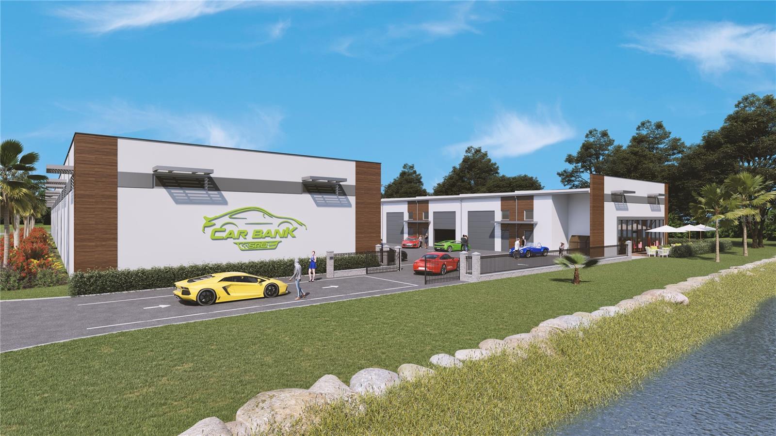 Pre-Construction. To be built. Welcome to Car Bank 2.0, Sarasota’s premier, private garage condominium community in the heart of Palmer Ranch. This exclusive enclave offers 26 individually owned garage condos, perfect for car collectors, RV owners, and enthusiasts seeking secure, high-end storage with exceptional convenience and customization.
Each unit features solid concrete tilt-wall construction, designed to withstand 150 mph hurricane-force winds, with approx. 1,375 sq. ft. (55’D x 24’W) and 20' interior ceilings—ideal for mezzanines or car lifts. Interiors are fully insulated and climate controlled with a quiet, efficient HVAC split system, 12' x 14' insulated motorized overhead door, and separate walk-in door.
Additional features include a half bathroom, utility sink, fire sprinkler system, LED lighting package, high-speed internet wiring, multiple GFCI outlets, RV hookups (including optional 50-amp service), and high-quality concrete floors ready for customization.
The gated community provides 24-hour computerized access, monitored surveillance cameras, and 60'-wide driveway for easy maneuvering and privacy. The owner's clubhouse will be a space where neighbors can gather to share their passion, host private celebrations and car shows or watch parties. The space will include a bar and serving area, indoor and outdoor seating, television, and patio overlooking the serene pond. At 28' above sea level and located just minutes from I-75, Sarasota’s dealership row, the Legacy Trail, and 3.8 miles from Siesta Key, this is the ultimate combination of location, security, and functionality.
Optional upgrades include individual backup generators, mezzanines, hydraulic lifts, cabinetry, epoxy or polished concrete floors, specialty lighting, sound systems, and additional security packages.
With low monthly HOA fees, top-tier construction, and a prime Sarasota location, Car Bank 2.0 offers more than storage — it’s a lifestyle. Model available for viewing at Car Bank SRQ!