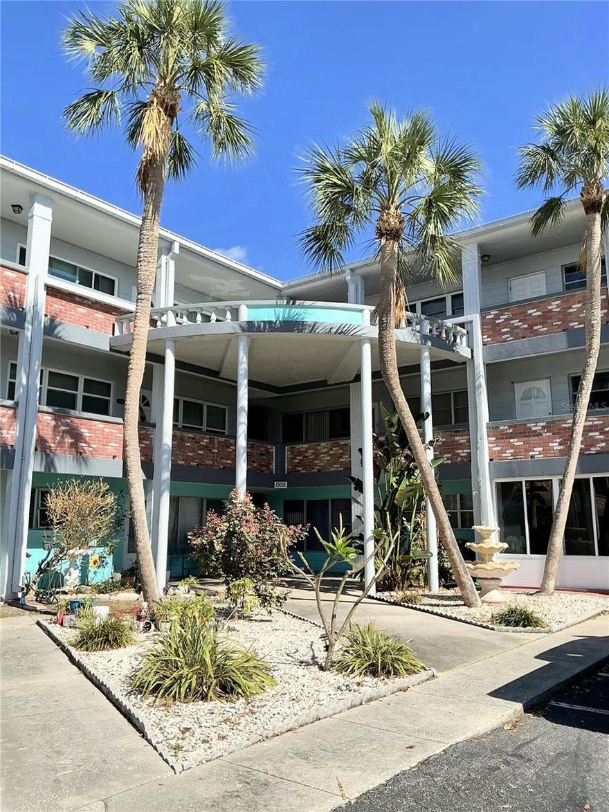 Simply wonderful....! Popular 2 Bed 2 Bath floorplan updated with love and elegant custom details. From the moment your open the front door, you know you are Home. Wood-like floors welcome you to the open living and dining areas perfect for all your entertaining. Touches of elegance are included in the dining area. The spacious updated kitchen offers custom stone counter tops, designer tile splash backs, updated cooktop and designer oven and tile floors. Abundance of cupboards to make any Gourmet Chef happy. The Cozy and Comfortable Floridaroom is so versatile currently being offered as a formal dining room. Perfect for all of your holiday dinners and entertaining. It can be a Den, or Familyroom or Office as well. It offers plenty of windows that overlooks a serene and peaceful courtyard.  The oversized Master Bedroom is large enough for all of your bedroom furniture and includes an updated Ensuite Master Bath with a custom tile shower and updated vanity. The extra size Master Bedroom Suite includes a wall to wall length closet with mirror doors. The spacious second Bedroom located privately down the hallway includes  plenty of natural light and large closet that will make all of your overnight guests very comfortable. So comfortable .... they won't want to leave. The main bath is luxurious and offers a custom designed shower, updated vanity and ceramic tile flooring. A comfortable community with matures trees and plenty of walking areas and a great convenient location. The Clearview Oaks Community is a PET-FRIENDLY complex located in NW St. Pete, with easy commute to Beaches and close to Tyrone Mall, Shopping and entertainment. The complex offers loads of courtyards complete with mature trees and has a small pond, shuffleboard, organized activities, a clubhouse with small library, pool table.  Clearview Oaks offers Low HOA Fees and LOW taxes..! The Community is central to so many great attractions. Sorry, condos cannot be leased. WOW ..... Included in your monthly condo fees is Internet, WiFi, Cable, water/sewer, trash removal, insurance on building, roof, exterior of building and maintenance of grounds. Clearview Oaks is conveniently located to the Tyrone Square Mall, additional shopping, restaurants and minutes to Gulf Beaches. Popular Northwest Community Recreation Center is just blocks away. Enjoy Downtown St Petersburg with the new Pier just minutes away. A perfect home for an everyday Home or a second Home. Call for your private tour or a Facetime Realtime Tour.