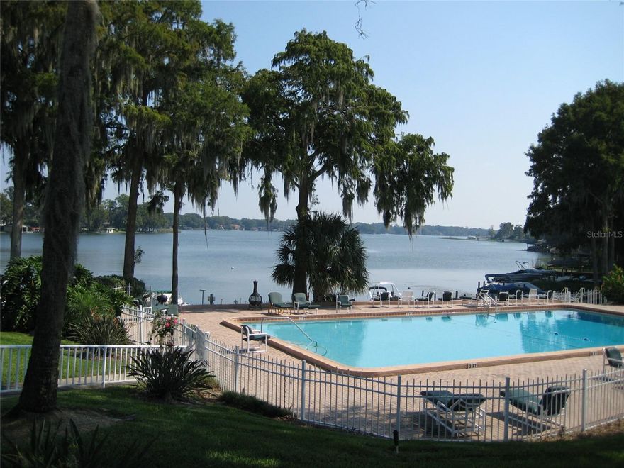 Lovely direct waterfront condominium with large screen porch overlooking beautiful 451 acre Lake Maitland.   Screened terrace is wonderful for enjoying the lake.  Share the same view as multimillion dollar homes. Updated floor plan with open kitchen, tile throughout, French doors.  Maitland is a very central community of greater Orlando. Close to many great restaurants along Orlando Avenue and Winter Park.  Great place to walk, bike, kayak, paddleboard.  This is a great place to live!