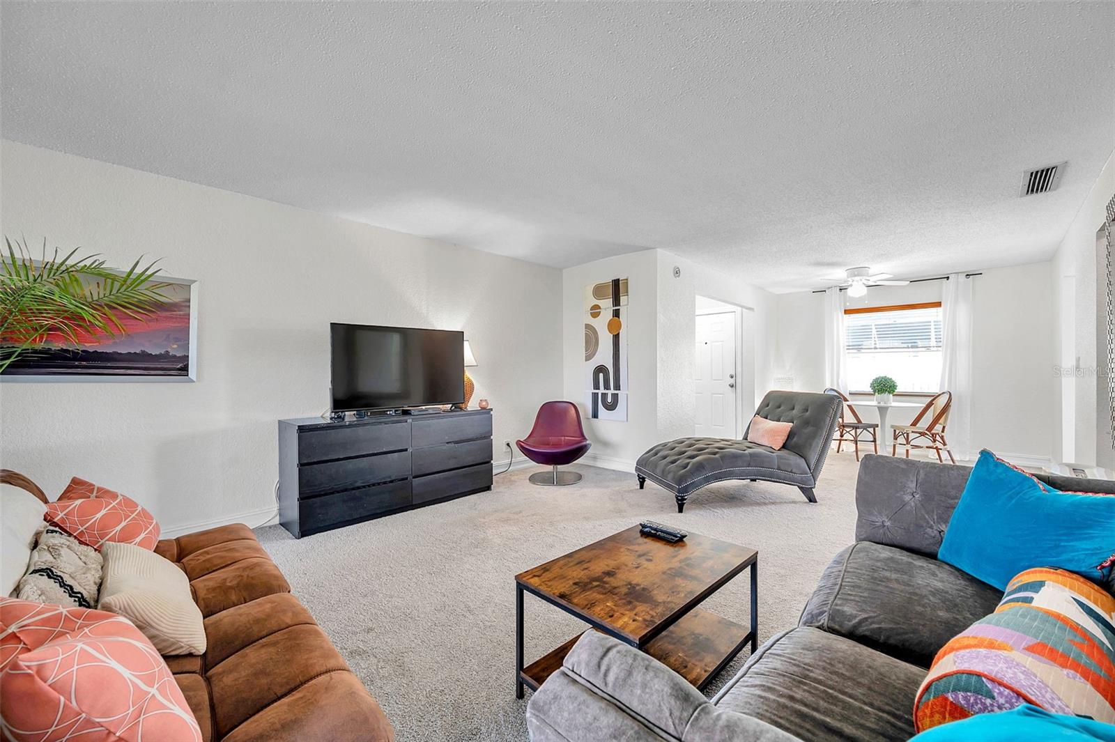 Don’t miss this beautifully maintained 1-bedroom, 1-bath condo nestled in one of Largo’s most sought-after communities! Enjoy a bright, open layout with a private screened balcony—perfect for morning coffee or relaxing evenings. An in-unit washer and dryer add convenience and comfort to your everyday living.
This welcoming community offers a range of amenities, including a sparkling pool with peaceful pond views, a clubhouse with a cozy fireplace, a fully equipped fitness center, a relaxing sauna, and an on-site laundry facility for added flexibility. The building roof was just replaced in July 2025, offering peace of mind and long-term value.
Ideally situated just minutes from renowned shopping, dining, and the beautiful Gulf Coast beaches, this condo delivers the perfect blend of lifestyle and location. Whether you’re a first-time buyer, seasonal resident, or savvy investor, this is an opportunity you don’t want to miss!
