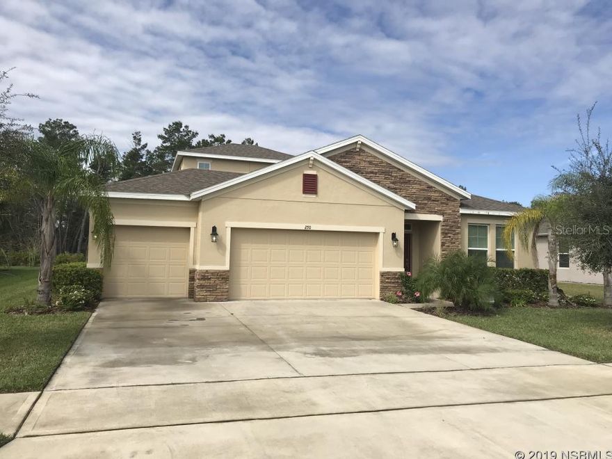 This is a must see! Beautiful 4 bedroom/3 bath home with 2 car garage and additional golf cart garage. This home will spoil you with granite in the kitchen & all baths, recessed lighting, crown molding on cabinets, 10' ceilings and covered patio. Gorgeous kitchen includes stainless appliances, large island and walk-in pantry. The 4th bedroom and full bath is exclusively upstairs for privacy. Master has double vanity, & separate walk-in shower and garden tub. Front flex room provides for privacy for a nice office space. Located in the highly sought River Oaks community located near Interstate 95 and just a short drive from the sun and sand of the World's Most Famous Beach, as well as being within miles of several schools and shopping at the new Tanger Outlets. The community amenities include a park and a playground. PLEASE NO PETS