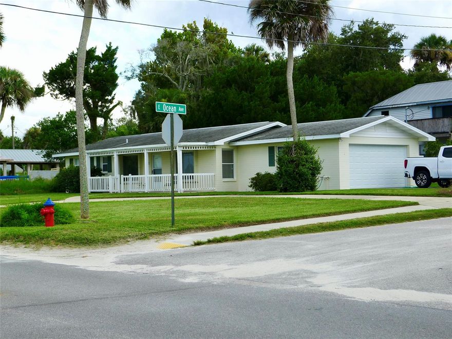 Sunrise views across the Intracoastal await! This is your chance to live across the street from the Intracoastal Waterway on S. Riverside Drive. This 98 x 108 corner lot is directly across the street from Edgewater's Menard-May Park w/ Boat Ramp, Dock, playground and picnic area. The current home is a solid, concrete block residence offering an open floor plan with large kitchn, great room, 3 bedrooms and 2 full bathrooms. This property offers you the opportunity to invest in location, location, location - and to refresh, renovate or build your dream home. Two Car Garage, Circular Driveway and spacious front porch. This well built home is offered AS IS. All measurements are approximate, and Buyer is responsible to verify all dimensions. ;Water: City