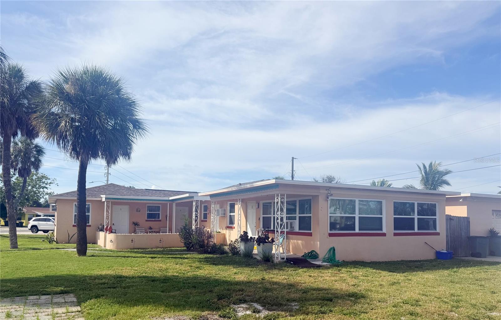 Furnished Unit in the #1 Location - just steps from the World Famous Beaches of St Pete Beach, and only two blocks away from Corey Avenue, home to the local Sunday Markets and many botiques and restaurants that are staples to the area. Everything is within walking/biking distance, or you can also take advantage of the new 'Sun Runner' public transportation that provides convenient shuttling to all ends of the beach, as well as, Downtown St Pete! Stay nice and cool, or cozy and warm (during the cooler months of course) with the brand new mini-splits just installed 8/2025. You will love the courtyard as you appraoch this adorable yet spacious 1bed/1 bath fully furnished unit that is equipped with all of the essentials one may desire for a comfortable stay. So close to the beach, yet this unit remained completely unscathed from last year's storms. Additional features include a 2 car parking pad, ample on street parking, a communal washer/dryer/utility room and is well-kept and sparkling clean. Pack your suitcase and toothbrush today, and call this Beachside Oasis your new home tomorrow!