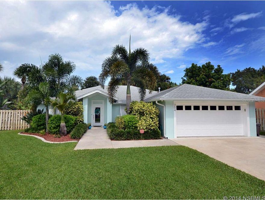 From floor to ceiling this is one of the highest quality homes currently on the market! HIGH-END EVERYTHING! From the zero-grout line travertine stone flooring to the designer chefâs kitchen; every aspect of this home is upgraded to perfection. Visitors are greeted with an established-lush tropical landscaping and formal entry way/foyer that leads into the great room with 11â ceilings and transitions to large open kitchen fully loaded with âEnergy Starâ professional  stainless appliances by Jenn-Air, GE, Sharp & Kenmore; solid cherry wood floor-to-ceiling cabinets with concealed hinges & self closing drawers, premium stone (Emerald Pearl) granite countertops, marble backsplash and plenty of accent lighting. Perfect for entertaining with open floor plan and two large double sliders opening up from both great room and breakfast nook to access the extra large porch with âno-see-umâ screen and travertine floors. Outdoor patio includes natural gas BBQ connection & LED flood lights. Master bedroom features eco-friendly solid bamboo wood flooring, walk-in closet with custom shelving and designer bathroom. Both bathrooms feature custom cabinets, premium granite counters with under-mount sinks. Indoor laundry room has natural gas dryer and brand new gas hot-water heater. Garage has built-in 2-feet deep cabinets for additional storage. Privacy fenced backyard and extra large gate allows for boat/RV parking option on side yard. Continuous concrete landscape borders for all flower beds and this entire home is surrounded by a minimum of 1-foot concrete patio for easy maintenance. Even the less noticeable details of this home will impressâ¦ such as crown molding and 5 Â½ -inch baseboards, matching travertine window sills, under cabinet lighting, seamless gutters and heavy load-bearing driveway. Location is also key with a short walk to the shops of Flagler Avenue or the beach! ;Water: City