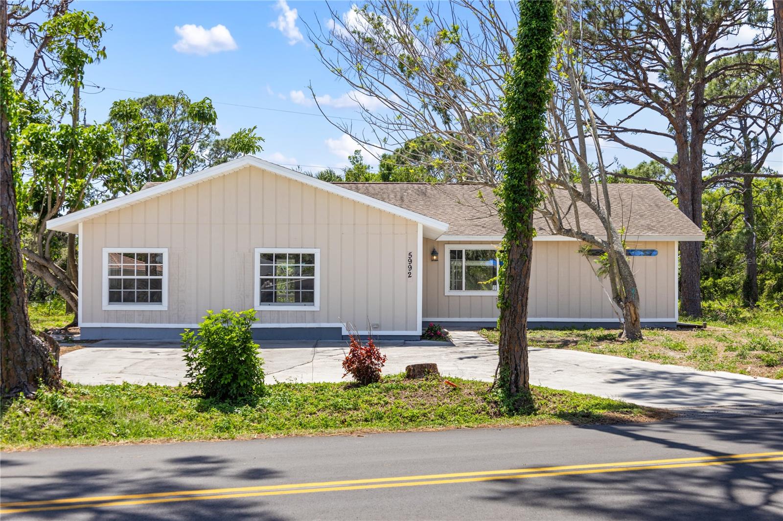 PRICED TO SELL PRIVATE, SOUTH VENICE RENOVATED HOME! NEXT TO THE PRESERVE & MINUTES FROM THE BEACH - NO HOA, VERY MOTIVATED SELLER!!! Welcome back to 5992 Osprey Rd, situated in a more private and quiet section of South Venice, this house sits on a triple corner lot (0.28 acres). Featuring 3 bedrooms, 2 bathrooms, and 2,116 SF of living space, this home has fantastic value due to its size and location, and eye-catching renovations. Stunning Quartz countertops, white shaker cabinets, stainless steel appliances, and large sink in the kitchen allow for this spacious and open layout to be the ideal area for entertaining! With two living areas, this home has plenty of space to host your friends and family. The primary suite features an ensuite bathroom with linen closet, shower, and double vanity. Check out that large walk-in closet - ready to design as you see fit. The primary bedroom also has a sliding glass door leading out to the back patio! Step out onto the large covered back porch, and relax to the views of the preserve. ROOF: 2025; HVAC: 2018. Just minutes away from Venice Beach and Manasota Key Beach, this property is so beautiful and abuts the South Venice Lemon Bay Preserve. Ideal for those looking for some privacy, or for those looking to create the ideal short-term/long-term rental property for your portfolio!!