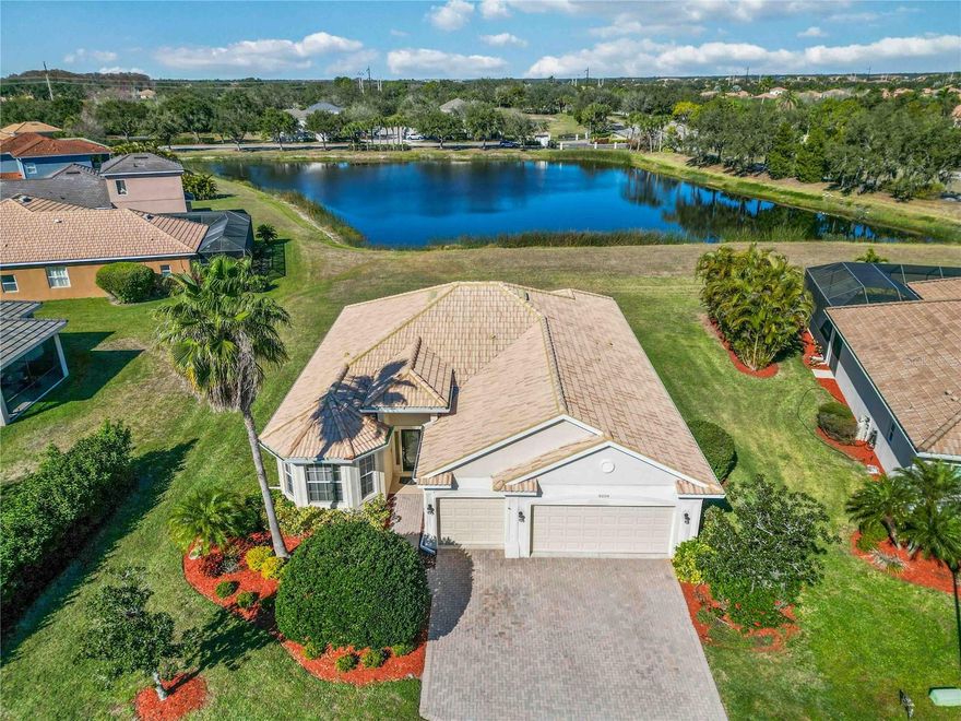 Located in Stoneybrook at Heritage Harbour in Bradenton, Florida, 9109 Winter Harbour Way is a 2,174-square-foot, three-bedroom home with a den and a three-car garage in a gated golf community with optional golf membership.

This open-concept home features tile flooring throughout, a tile roof, a paver driveway, and peaceful water views. The den offers flexible space for a home office, guest room, or additional living area, making the layout ideal for full-time residents or seasonal Florida living.

Stoneybrook at Heritage Harbour is one of Bradenton’s most amenity-rich communities, offering a fitness center, resort-style swimming pool, playground, tennis courts, pickleball courts, basketball courts, baseball and soccer fields, disc golf, and sand volleyball courts.

The home is two minutes from The Marketplace at Heritage Harbour, providing immediate access to grocery stores, restaurants, coffee shops, and everyday conveniences. Located just minutes from Interstate 75, residents enjoy easy commutes to Lakewood Ranch, Sarasota, Tampa, and St. Petersburg. The area’s white sandy Gulf beaches, including Anna Maria Island and Holmes Beach, are a short drive away, along with nearby airports, shopping centers, and waterfront dining.

Zoned for Freedom Elementary School, Carlos E. Haile Middle School, and Parrish Community High School, this home offers an ideal combination of location, lifestyle, and convenience in the heart of Manatee County. Taxes of  $7,268 includes CCD Fee and not property not being homesteaded. Stoneybrook HOA $276.00/quarter Heritage Harbour Master $70.00/quarter