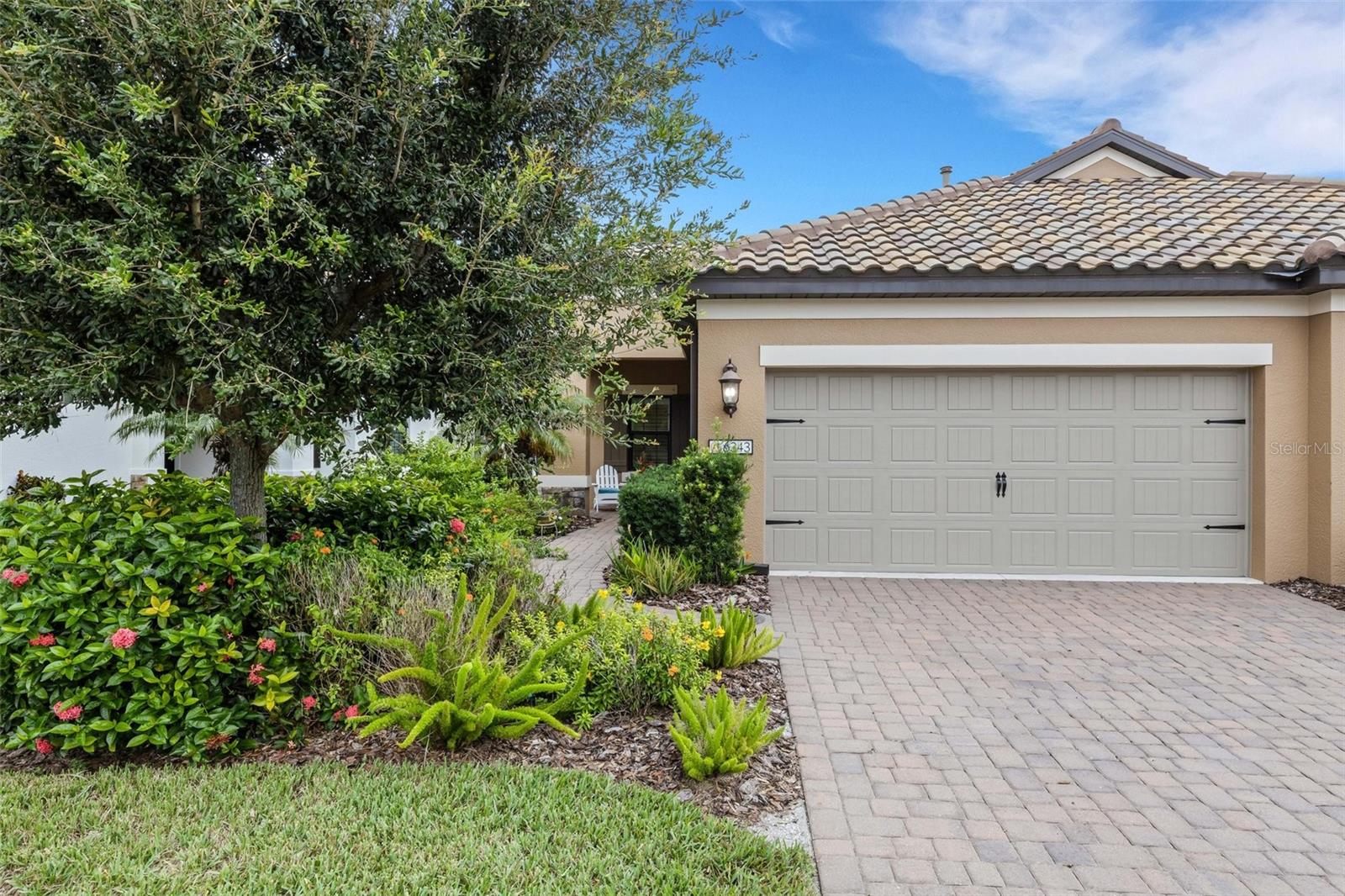 Welcome home to this pristine Villa in the highly sought after gated community of Villa Amalfi. This beautiful furnished villa features an open plan, with 2 Bedrooms and a Den! This villa is a lakefront villa with peaceful lake views. The amazing location in the heart between both Sarasota and Manatee county make this your perfect new home! The contemporary floor plan with neutral tile features a great room with a dining nook, tray ceilings as well as recessed lighting. Enjoy Florida lifestyle at its best by opening the large sliding doors to extend the living space to the extended lanai to enjoy fantastic lake views. The modern kitchen with upgraded white wood cabinetry, granite counters, under cabinet lighting, large island, and a gas range is a chef's dream. The built-in bar adjacent to the kitchen offers additional storage. The master suite features separate walk-in closets with built-in shelving as well as an ensuite bathroom with double vanities. The 2nd bedroom features a ship-lap wall! The den is ready to become the additional space you need: an office, a studio, or an exercise room/game room. All windows have plantation shutters. You will love living in this great neighborhood and meet your neighbors at the community center or the heated pool & spa, and outdoor kitchen. This villa is located in a great location, convenient to Sarasota & Bradenton, shopping, entertainment, Golfing opportunities, restaurants, markets and the beautiful Gulf beaches. NO PETS