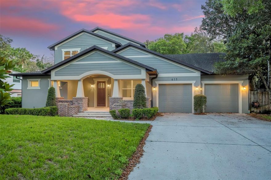 Tucked beneath a canopy of mature trees in one of Winter Springs’ most charming ranch-style settings, this custom 2016 Craftsman is the kind of home buyers rarely come across. With 4 bedrooms, 3.5 baths, a dedicated office, upstairs loft, and 3,281 square feet of thoughtfully designed living space, every inch of this home blends warmth, function, and elevated style. From the oversized front porch to the light-filled open layout, this home was built for both everyday living and effortless entertaining. The kitchen is a true standout with quartz countertops, a 9-foot island, soft-close wood cabinetry, stainless steel appliances, and an incredible walk-in pantry. A 4-panel slider opens to a spacious wood deck overlooking the fenced backyard, creating seamless indoor-outdoor living. The downstairs primary suite feels like a private retreat with a clawfoot tub, rain-head shower, dual vanities, and an oversized walk-in closet. With proximity to major highways, hospitals, and grocery/shopping options, this home is both move-in ready and convenient to all daily needs.