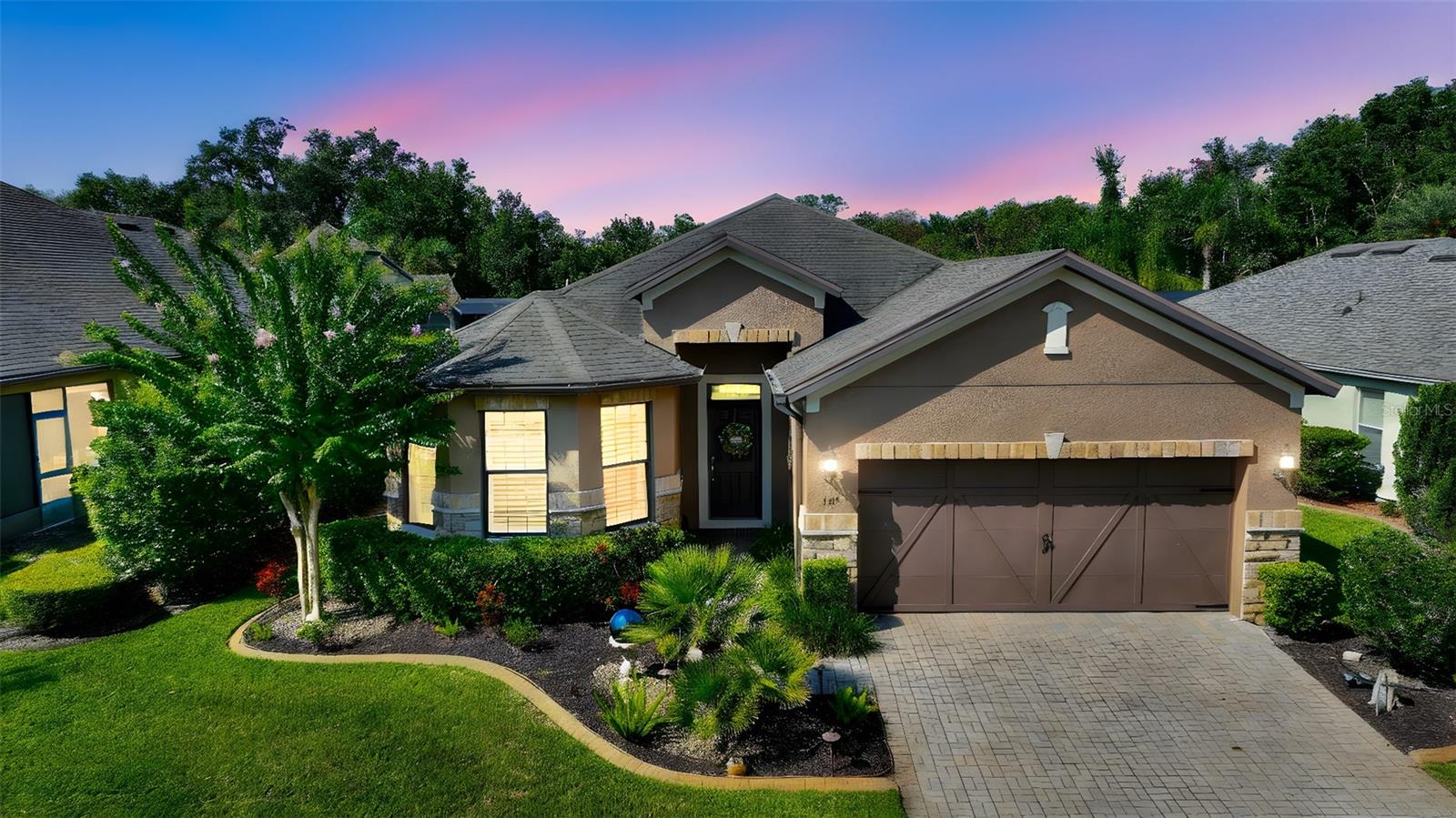 Welcome home to Del Webb Orlando! Truly exceptional 55+ resort-style living located in the gated golf community of Ridgewood Lakes. Convenient to shopping, hospital, restaurants, theme parks, airport and just a little over an hour to some of the world's most beautiful beaches!
Searching for a unique home with an expansive lot that allows for plenty of outdoor enjoyment? This property spans nearly 1/3 OF AN ACRE and backs onto a PROTECTED NATURE PRESERVE providing a serene backdrop. LAWN MAINTENANCE INCLUDED IN MONTHLY HOA! This home features a well-maintained layout with three bedrooms, two bathrooms, and an office with wood flooring that could easily be transformed into a fourth bedroom. Recent upgrades include a NEWER HVAC, WATER HEATER, CARPETING, EXTERIOR PAINT, garage opener, and disposal. The inviting interior boasts crown molding and plantation shutters, while the split bedroom design ensures privacy for both you and your guests. The kitchen is a chef's dream, equipped with granite countertops, a gas range, and ample cabinetry including lower cabinet roll outs and convenient desk area. The primary suite offers a luxurious ensuite with a soaking tub, a separate frameless glass shower, dual vanities, linen closet and private commode. An enchanting guest bedroom features a charming bay window, and the third bedroom shares a well-appointed guest bathroom. Completing this lovely home is a laundry room with a built-in sink and the option for some furnishings to remain.
Bringing a furry friend? You will love the dog park with separated areas for large and smaller pups, complete with a doggie water station! The resident owned Montecito Clubhouse is a state-of-the-art facility with 30,000 square feet of amenities. Complete with fitness center, indoor walking track, dance/aerobic studio, ballroom, craft rooms, resort-style outdoor pool, and even an indoor pool and hot tubs! Grab a bite to eat and your favorite beverage at La Tapenade Tavern where you can also enjoy live music, karaoke, trivia, and bingo Wednesday - Saturday. Looking for more activities? Try your hand at pickleball, shuffleboard, tennis, bocce ball, or basketball. How about a relaxing day playing golf at Ridgewood Lake's White Heron Golf Club? Take a stroll along the picturesque walking paths by the beautiful lakes or try your luck hooking a fish on the fishing dock. 24/7 GUARDED GATE ACCESS. BONUS - This community has NO CDD! You're just minutes away from everything you need. Call today to schedule your private showing!