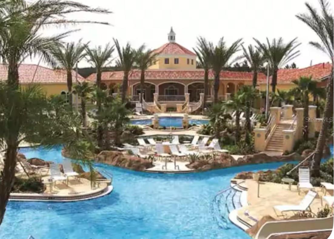 Resort style getaway awaits in Davenport at this charming townhome. With 4 bedrooms including 3 queen beds and 1 king bed, this pleasant retreat is perfect for families. Great amenities on the clubhouse, pool, hot tub, lazy river, restaurants, game room and spa.
Great gated community in tranquil Davenport!
he Regal Palms community offers extensive amenities for its residents and guests:
Resort-style heated pools with waterfalls, waterslides, and a lazy river
Indoor and outdoor jacuzzi
Poolside tiki bar
Game room and playground
Fitness center, sauna, and steam room
Community clubhouse and restaurant
24/7 security gate