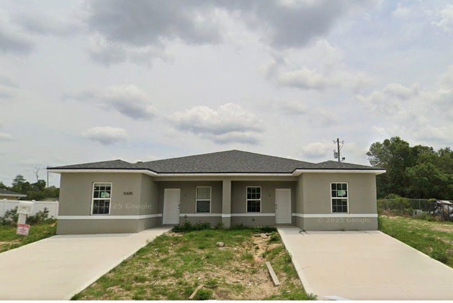 New Construction Duplex – Excellent Investment Opportunity in Ocala

This newly built duplex presents a fantastic opportunity for investors and owner-occupants looking for strong rental potential, long-term appreciation, and flexibility. Whether you're expanding your portfolio or seeking a property that allows you to live in one unit while renting the other, this is a versatile and income-producing option.

Each unit offers a well-designed layout featuring 3 bedrooms and 2 full bathrooms, with approximately 1,300+ square feet of open-concept living space. The interiors are thoughtfully finished with modern touches, including luxury vinyl plank flooring throughout and a contemporary kitchen equipped with stainless steel appliances such as a refrigerator, range, microwave, and dishwasher.

Additional highlights include low-maintenance construction, energy-efficient features, and a functional layout that appeals to a wide range of tenants. With no HOA or CDD fees, owners benefit from reduced operating costs and greater flexibility.

Conveniently located in a growing residential area of Ocala, the property offers easy access to local schools, shopping, dining, and major roadways, making it highly attractive for both residents and tenants.

This property is ideal for investors seeking consistent cash flow and long-term growth, as well as for buyers looking to offset their mortgage by renting one of the units.
*Additional photos coming soon.