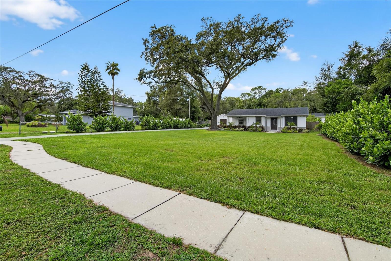 HELLO GORGEOUS… That’s exactly what you’ll say the moment you step onto this beautifully remodeled, move-in-ready home tucked away on nearly half an acre in the heart of the charming Temple Terraces community.
Set on a sprawling 0.43-acre fully fenced lot, this 3-bedroom, 2-bath beauty blends modern upgrades with Florida charm. Surrounded by majestic shade trees and tropical fruit—including banana, lemon, lime, peach, plum, and avocado trees—this is your own personal slice of paradise. Want a pool? There’s room. A garden? You bet. A swing set, a fire pit? Go for it.
Inside, you’ll find 1,150 sq ft of heated living space with elegant porcelain and ceramic tile flooring throughout. The open-concept layout connects the stylish kitchen (remodeled in 2022 with hardwood cabinetry, granite counters, and stainless-steel appliances) to the spacious living and dining areas—perfect for hosting dinner parties or just enjoying a quiet night in.
The primary suite is pure indulgence, offering dual closets and a spa-inspired bath with dual sinks, a Jacuzzi tub, and a sleek glass-enclosed shower. Two additional bedrooms are bright and airy, with recessed lighting and beautiful wood-tone ceramic flooring. The second bath is just as updated and chic, featuring a modern vanity and glass-enclosed tile shower.
Upgrades? Too many to list—but here’s a taste: New HVAC, electric, and plumbing (2022), New ductwork, New tankless water heater, New septic tank, New roof with GAF lifetime warranty (2021), New exterior stucco and doors (2022).
And then there’s the 16x22 detached TUFF SHED—fully wired with electricity, windows, and doors. Use it as a pool house, gym, office, man cave, or she-shed. It's versatile, private, and ready for your vision.
When the Florida sunshine calls, head outside to your covered outdoor kitchen and bar, complete with lighting, fans, a fridge, grill, and TV hookup. From morning coffee to evening cocktails, this space was built to entertain.
Best of all? No HOA. Not in a flood zone. And you’re just minutes to USF, Moffitt, the VA, MOSI, and I-275. Downtown Tampa is only 20 minutes away. Approximately 40-minute drive to the beautiful Florida beaches.
This is more than a home—it’s a lifestyle. A rare, turn-key find in Temple Terrace that delivers privacy, upgrades, and endless possibility.
Come fall in love before someone else does!