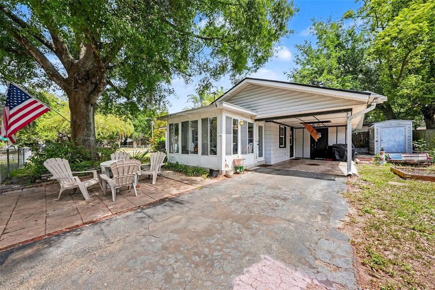 Rare opportunity with an assumable VA/FHA loan—potential buyers can step into favorable financing, subject to lender approval. 
This 3-bedroom, 1-bathroom concrete block home. Perfectly situated in the established Temple Park neighborhood, the property features a classic layout, a covered carport with an attached utility room, and a spacious, fenced-in backyard with mature shade trees. Located in a quiet area with no HOA, this home offers convenient access to the University of South Florida, Busch Gardens, and major commuter routes including I-75 and I-4. Whether you are looking for a primary residence or a solid addition to a portfolio, this property provides a great opportunity in a central Tampa location.