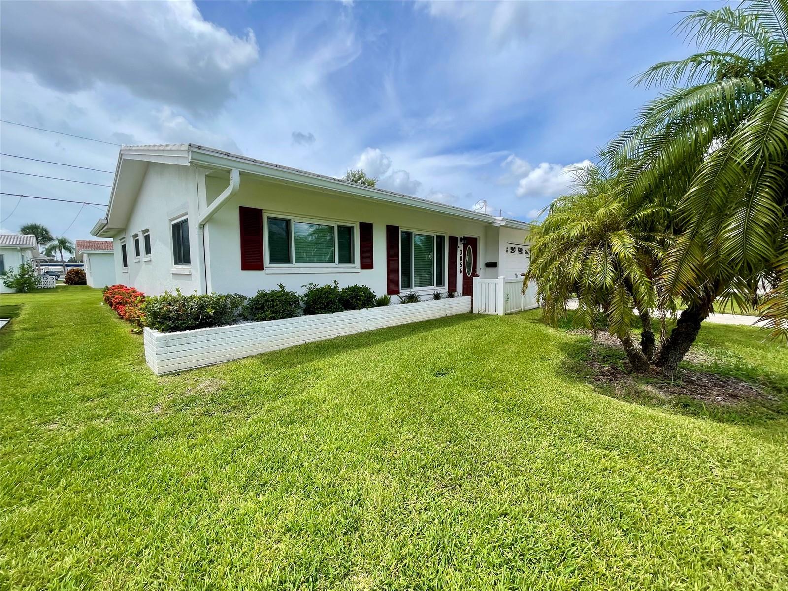 The Mainlands offers an active lifestyle with access to clubhouses, seven community pools, a golf course (privately owned), and a calendar full of fun activities including aqua fitness, chair yoga, book clubs, bingo, happy hours and more. Live worry-free with exterior maintenance and lawn care included in the affordable monthly HOA fee. Centrally located just off US-19 with quick access to I-275, you're just minutes from downtown St. Pete, Tampa, Dunedin, and Clearwater and only 30 minutes to the beach!This charming, move-in ready block construction home is located in the highly sought-after Mainlands 55+ community. This home features an updated spacious open-concept living and dining area, perfect for relaxing or entertaining. The kitchen is updated and even offers a pass through window to the Florida Room and is perfect for entertaining. The natural light-filled Florida room at the back of the home offers additional living space to unwind and enjoy the peaceful views. Two comfortable bedrooms and a two full baths are tucked away down the hall for privacy and the attached one-car garage includes a washer and dryer for added convenience. Exterior maintenance and lawn care included in the monthly HOA fee and bonus this home is NOT IN A FLOOD ZONE. This home is ready for immediate occupancy schedule your tour today and start living the Florida dream!