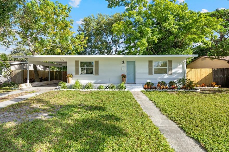 One or more photo(s) has been virtually staged. Welcome to this beautifully renovated 3-bedroom, 1-bath single-family home in the heart of Pinellas Park. With just under 900 sq ft of stylish living space, this home sits on a spacious lot featuring a large backyard — perfect for relaxing, entertaining, or future expansion.
Step inside to discover brand-new flooring, fresh interior and exterior paint, modern cabinetry, and all-new appliances that make this home truly turn-key. The recently repaired roof adds peace of mind, making this a smart choice for both first-time homeowners and savvy investors.
Conveniently located just 2 minutes from US 19, you'll have easy access to shopping, dining, and commuting routes, while still enjoying a quiet residential setting.
At $310,000, this home offers outstanding value in a prime location — don’t miss your chance to own a fully updated home with a big yard and even bigger potential.

?? Schedule your showing today!