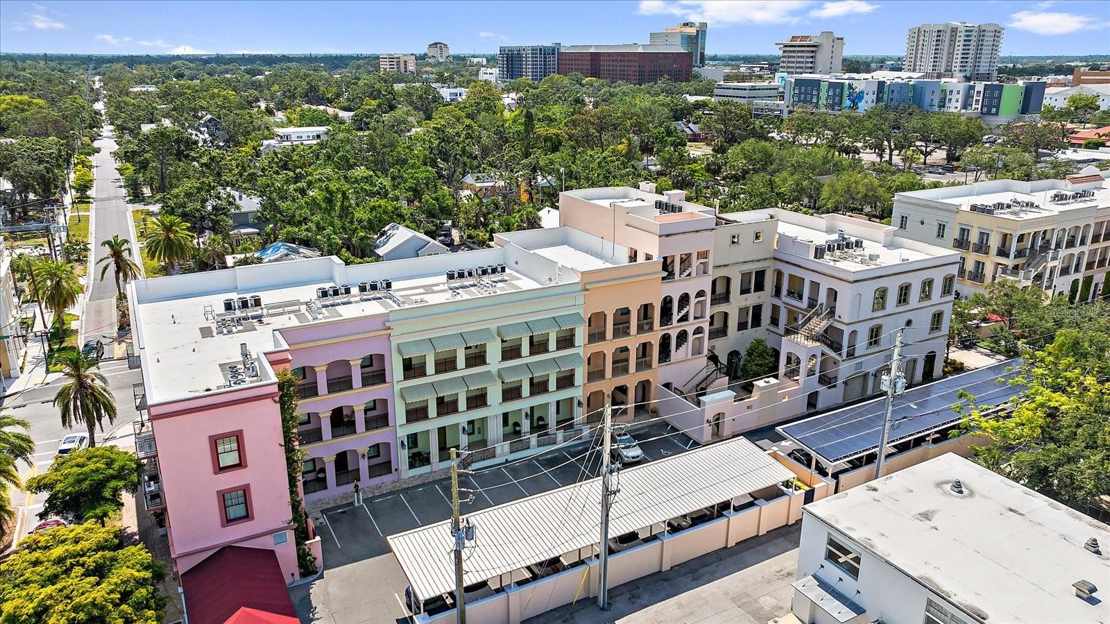 One or more photo(s) has been virtually staged. Welcome to Citrus Residences, a boutique 12-unit condominium with ground-floor retail, perfectly located in the heart of downtown Sarasota. Developed by Mark Pierce of Pierce Contracting and completed in 2021, this mixed-use building is one of the final additions to North Orange Avenue—nestled between Boulevard of the Arts and the original Citrus Square. Designed with a New Urbanist approach focused on sustainability, low density, and walkability, Citrus Residences brings a European-style architectural presence to Sarasota’s evolving skyline.
Constructed with solid concrete block and hurricane-impact windows and doors, this residence blends style with strength. Inside, you'll find 10-foot ceilings, solid core doors, ultra-quiet sound abatement, crown molding, high baseboards, and premium finishes. The kitchen includes Samsung stainless appliances, a convection double oven (that also doubles as an air fryer!), built-in microwave, push-button disposal, silestone countertops, and soft-close wood cabinetry. An east-facing 21x 5 balcony (105 total square feet of outdoor space) offers beautiful sunrises, with a retractable awning for use in any weather—accessible from both the living room and primary suite. The laundry closet holds a stacked Samsung washer/dryer, AC handler, and water heater—all new in 2021.
The primary ensuite features dual sinks, ample counter space, and a custom California Closet. The guest bedroom includes floor-to-ceiling built-ins, integrated lighting, and a second California Closet system—showcasing thoughtful, space-saving design.
One of the most compelling features of this home is its exceptionally low maintenance fees—just $1,750 per quarter—an unmatched value in downtown Sarasota’s 34236 ZIP code. While similar properties carry significantly higher costs, Citrus Residences offers quality construction and amenities without the hefty dues. With no CDD fees, not in a flood zone, and a well-managed budget with strong reserves, this residence offers low-cost ownership in one of the city's most desirable locations.
Additional features include a gated entry, assigned carport (#307), guest parking, and a central courtyard perfect for relaxing or entertaining. Pet-friendly, the community allows two large dogs or cats per owner. A flexible rental policy—1-month minimum, up to 12 times per year—makes this a great option for seasonal, interim, or investment use. TWO pets allowed per unit up to 25 pounds each. There are solar panels on top of the covered carport area so in this building, each unit has one solar powered outlet; in case of outage you have a source to power phones a fan or anything that uses a 15v amp!
Set steps away from Sarasota’s best: Ocean Prime, Sage, Rose and Ivy, Sugar Champagne Bar, Station 400, and Bijou Café, with the Sarasota Opera, Van Wezel, and Ringling Bridge nearby. Everything downtown has to offer—arts, dining, waterfront living—is right outside your door.
When classic design meets modern efficiency in a walkable, vibrant downtown setting, the result is Citrus Residences. With low costs, prime location, and superior construction, this is truly a rare downtown find—the unicorn of Sarasota condos.
NO assessments coming! BUDGET well reserved (see attachments).