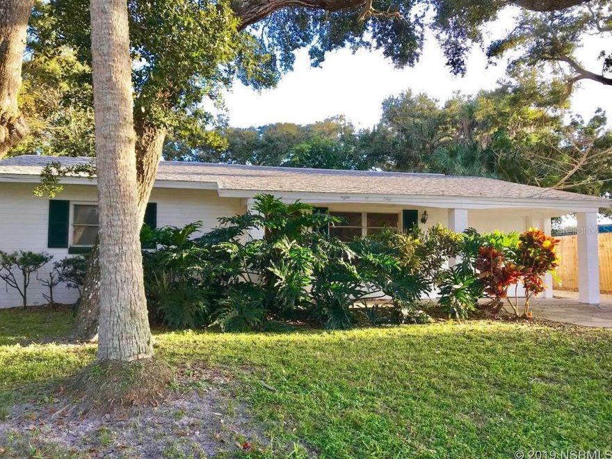 Look no further for your beach side pool home! This 3 bedroom, 2 bath concrete block home is within walking distance to the beach and ready for you to add your own personal touches to make this your dream home! Screened in pool, bonus room with fireplace, water heater and HVAC both run on natural gas. Quiet street close to shopping & restaurants. Newer roof & screen room. All information is intended to be accurate but is not guaranteed. ;Water: City