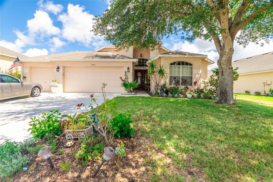 Welcome to this beautiful 4 bedroom 2 bathroom 3 car garage home in the desirable Gated community of Sterling Hill! Entering this home you will step into a formal living room, dining room combination.  With cathedral ceilings and large columns and arched walkways you will get a great feeling about this executive home.  Continuing into the kitchen and family room you will find some great architectural features.  The spacious open kitchen has a center island, granite countertops and stainless steel appliances.  There is great pantry space and a built in coffee station.  You can be casual and sit at the island or use the spacious dining area in the kitchen.  Kitchen and family room are separated by a half wall.  The cathedral ceilings continue into the spacious family room.  The master suite is at the rear of the home split from the other 3 bedrooms.  The master suite is spacious with a HUGE walk in closet.  The main bathroom has double vanities a spa tub with separate glass enclosed shower.  Along a separate path in the home is the large laundry room with a huge storage closet.  3 more bedrooms and a large secondary bathroom .  The home has been freshly painted interior. The home has a new AC from Jan 2022. Centrally located in gated Sterling Hill with 2 club houses, 2 pools, exercise facility, tennis, basketball and more.  You are mere minutes away from shopping both grocery and retail.  Make your next stop this Great home!  New pics coming soon.