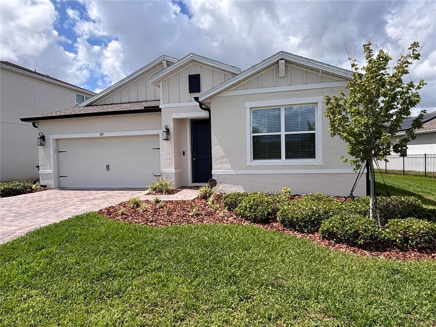 IVY TRAILS....WELCOME HOME.....location , location , location. This convenient  location  built  in 2023-24 of single-family homes in desirable Apopka, FL. With convenient access to Hwy 441, SR429 and I-4, driving to work or weekend excursions help get you there. 
 This family-friendly community also offers walking paths, tot lot with pavilion, an athletic field and dog park.Lake Apopka Wildlife Drive nearby and walking trails.
As you walk through the doors of 873 Green English Street you feel that warm open welcoming feeling with the farmhouse look offering 4 bedrooms (4th bedroom could also be an office) 2 full bathrooms and 1 half bathroom and 2 car garage. Neutral colors throughout with the versatile kitchen storage concept featuring floating shelves for greater visibility and visual interest as well as cabinet space for those larger kitchen items to help conceal clutter..A 36" commercial-style hood with a streamlined shape complements the kitchen's open shelving concept. Enlarged 4"x12" ceramic subway tiles add subtle flare to the kitchen's look.Split bedroom having the primary at the rear of the home offering state of the art built in walk in closet, crisp light closets and drawers and beautiful framed mirrors bringing style to the space.No rear neighbors with plenty of space and views of tranquility while relaxing in the back screened in pati  "GUTTERS ADDED AND FULL HOME WATER PURIFIER SYSTEM ADDED"
"Equal housing opportunity"