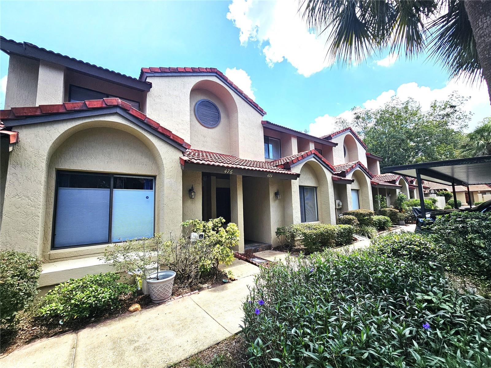 Lovely 3 bedroom, 2 bathroom townhome located in the peaceful and well-maintained Cypress Club community in Winter Springs, Florida. This home features a split-bedroom layout with two bedrooms and a full bathroom upstairs, complete with a garden tub and separate shower, and one bedroom with a full bathroom downstairs ideal for guests, extended family, or a home office setup. The living and dining areas share an open space filled with natural light and ceramic tile throughout, making cleaning and maintenance simple. The kitchen comes with all major appliances and flows easily into the common areas, perfect for everyday living and entertaining. Step out back to a screened patio where you can enjoy fresh air in comfort and privacy. The unit includes a one-car carport and space for a second vehicle, with a two-vehicle maximum per unit and no commercial or oversized vehicles allowed in the community. Cypress Club offers a lifestyle that blends convenience and recreation, featuring two swimming pools, tennis courts, walking and biking trails, a playground, and a resident fitness center. The neighborhood is located in a highly desirable part of Winter Springs with easy access to parks, shops, dining, and top-rated Seminole County schools. Nature lovers will enjoy being close to the Cross Seminole Trail and multiple city parks. Commuters benefit from quick routes to SR-434 and 417, placing downtown Orlando and surrounding areas within easy reach.