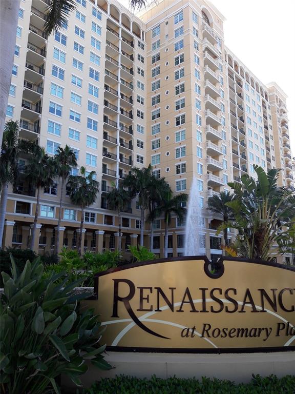 SHORT TERM/SEASONAL - This lovely one bedroom unit is on the 4th floor with western view. There is also a den with spacious seating. The kitchen is equipped with all appliances including water and ice cube dispenser in refrigerator; new hardwood flooring throughout and new bathroom with step-in tiled shower, and balcony for watching the sunsets. Recreational amenities in this beautiful downtown building include a fitness center with all new equipment; locker rooms and sauna; hot tub at the pool; movie theatre and media room; business center; club and conference rooms; dance or yoga studio; guest suites for visitors at reasonable rates; 24 hour concierge service; community outdoor grill area with tables; secure parking. The area has extensive cultural, dining, shopping experiences all close by and the gulf beaches within a mile or two by car. 3-month minimum. $4200 for season-December thru April.This community is governed by a homeowners association. Approval may include an application, background screening, fees, and an approval process. Contact the agent for details. OFF SEASON $2600/MONTH. Now available April 2025 forward. Leased October thru March 2025.
