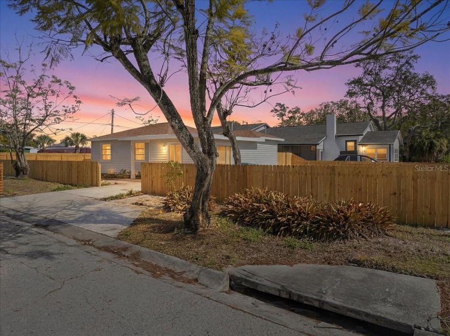 Welcome to this beautifully renovated residence in St. Petersburg, offering modern updates, functional design, and an excellent central location. Conveniently located just minutes from Downtown St. Petersburg, approximately 2 miles from the Gulfport waterfront district, and a short drive to the area’s renowned Gulf beaches, this home provides easy access to dining, shopping, parks, and major roadways.

The interior features a bright, open floor plan with contemporary finishes throughout, ideal for both daily living and entertaining. Recent updates include new flooring, a modernized kitchen, and thoughtfully designed living spaces. The updated bathrooms feature high-end finishes, sleek fixtures, and spa-inspired design elements, creating a clean and modern aesthetic.

The exterior offers a brand-new fully fenced and gated yard, providing privacy and a generous outdoor space. The oversized lot allows for versatile use, including outdoor entertaining, pets, or future enhancements.

Whether used as a primary residence, second home, or investment property, this move-in-ready home combines location, quality updates, and comfort. Ideally situated near Downtown St. Petersburg, Gulfport, and Florida’s Gulf beaches, this property presents an excellent opportunity to enjoy modern living in a desirable area.