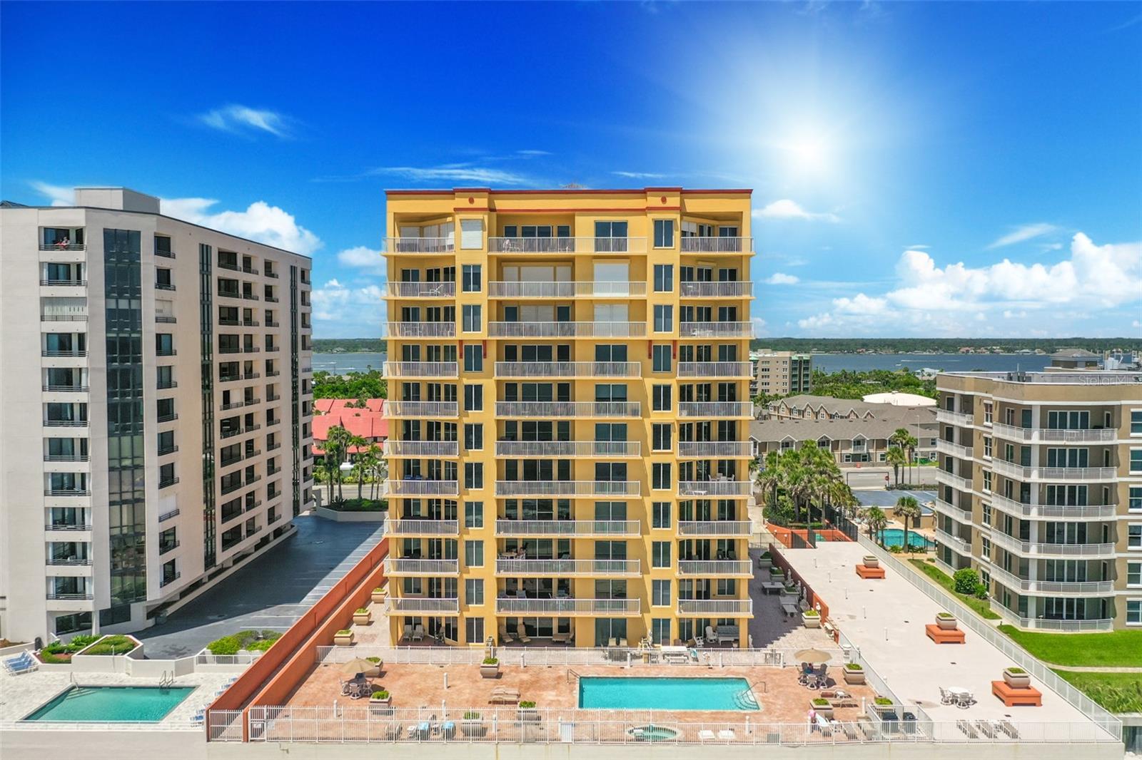 LOCATED IN THE SWEET SPOT, THE 6TH FLOOR ON THE SOUTHEAST CORNER, DIRECT OCEANFRONT, FLAUNTING PANORAMIC COASTLINE VIEWS, BEAUTIFUL BY DAY AND SKYLINE VIEWS THAT ARE TRULY STRIKING WHEN THE CITY LIGHTS COME ON AT SUNSET. KNOWN FOR ITS FLOOR TO CEILING GLASS ACROSS THE OCEANFRONT THAT ALLOWS FOR EXPANSIVE COASTAL VIEWS. THE WAVES AND THE BEACH VIEWS ARE CLEARLY VISIBLE FROM THE OPEN LIVING AREAS. THIS BARELY LIVED-IN 3BD 3BA CONDOMINIUM HOME SPANS ALMOST 2500 SQ FT WITH A MODERN SPLIT BEDROOM LAYOUT UNDER 9' CEILINGS, LAYERED LIGHTING, COLUMNS AND ARCHWAYS FOR CHARACTER AND STYLE. DESIGNED FOR CULINARY ENTHUSIASTS, THE KITCHEN FEATURES QUALITY CABINETRY ALONGSIDE STATE-OF-THE-ART APPLIANCES, A WALK-IN PANTRY AND OCEANFRONT BREAKFAST ROOM. THE ULTIMATE DESIGN ELEMENTS CARRY THROUGH TO THE BEDROOMS INCLUDING THE ALMOST 500 SQ FT OWNER'S SUITE, MAKING IT A HAVEN OF LUXURY UNTO ITSELF. SHOWCASING A SPACIOUS WALK-IN CALIFORNIA CLOSET, A JETTED SOAKING TUB & STEAM SHOWER, WITH A PRIVATE BALCONY FOR ULTIMATE ENJOYMENT.
THE SECONDARY BEDROOM IS A FULL EN-SUITE. EVEN THE LAUNDRY ROOM ENJOYS OCEAN VIEWS!
THE FURNITURE PACKAGE IS NEGOTIABLE, MAKING IMMEDIATE OCCUPANCY SEAMLESS.
TUSCANY SHORES IS A BOUTIQUE CONDOMINIUM RESIDENCE WITH ONLY 33 HOMES IN THE COMMUNITY THAT OFFERS A BEAUTIFUL OCEANFRONT POOL & SPA AND EXTRA HIGH SEAWALL FOR SUPERIOR PROTECTION. WITH WALKABLE ACCESS TO THE COMMUNITY CENTER, GOLF, TENNIS AND PICKLEBALL, MAKE SURE TO PUT THIS AT THE TOP OF YOUR MUST SEE LIST!