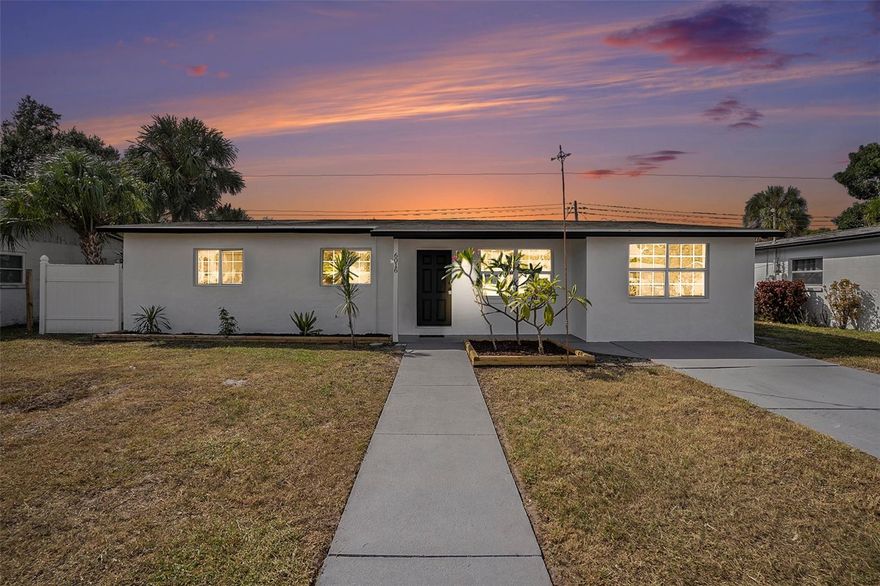 Welcome to this stunningly renovated 4-bedroom, 2-bath home located in the heart of Tampa. Step inside and discover a bright open floor plan filled with natural light and elegant modern finishes. The home features a brand-new kitchen with quartz countertops, shaker-style cabinets, stainless steel appliances, and a large island ideal for everyday dining and entertaining. Enjoy luxury vinyl plank flooring throughout, updated bathrooms with designer tile, and stylish modern fixtures that create a timeless look. The spacious primary suite offers privacy and a fully updated en-suite bath. Relax outdoors in the screened patio overlooking the large fenced backyard — perfect for gatherings, gardening, or play. Additional features include a new roof, fresh interior and exterior paint, new lighting, plumbing and electrical fixtures, and a storage shed for extra convenience. Centrally located near major highways, shopping, dining, and Downtown Tampa. No HOA and no CDD. Move-in ready and beautifully updated!