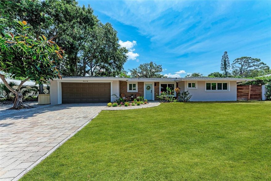 Step into this updated mid-century 3-bedroom, 2-bath home with a 2-car garage and a private above-ground pool, ideally situated for both personal enjoyment and investment potential. This property offers the rare opportunity to generate projected short-term rental income between $62,000 and $98,000 annually, with vacation rentals permitted. From the moment you arrive, you'll notice the thoughtful upgrades and timeless finishes that make this home stand out. Inside, the home welcomes you with abundant natural light, luxury vinyl plank flooring, and recessed lighting throughout the main living areas. The hurricane-impact windows not only enhance safety but also flood the space with sunlight, highlighting the tasteful design and high-quality paintwork. The kitchen seamlessly flows into the great room and living area, creating an ideal space for entertaining or everyday living. Granite countertops, soft-close cabinetry, stainless steel appliances, and a brand-new KitchenAid dishwasher installed in 2023, add both function and style. The primary bedroom offers a peaceful retreat with its own hurricane-impact windows, generous closet space, and a primary bathroom that has been fully renovated in 2024 with new tile, a glass shower door, and an updated vanity with mirror. The two additional bedrooms provide flexibility for family, guests, or a home office. One of these bedrooms is surrounded on two sides by impact windows and includes brand-new closet shelving installed in 2025, while the third bedroom features French doors opening directly to the backyard patio. The second full bathroom adds convenience with a vanity area and tub-shower combination. Outside, the home continues to impress with a spacious backyard oasis designed for indoor-outdoor living. Enjoy relaxing or entertaining on the patio or take a dip in the private above-ground pool, complete with a custom deck and wood surround accented by professional landscaping. Additional highlights include a newly constructed pantry (2025), a roof replaced in 2017, an HVAC system installed in 2016, and a new electrical panel also completed in 2016, ensuring both comfort and peace of mind. Ideally located just minutes from world-renowned Gulf Coast beaches including Lido Key and Siesta Key, this home offers unmatched access to the best of Sarasota. Downtown’s vibrant cultural and dining scene, the Ringling Museum, and Sarasota-Bradenton International Airport are all minutes away. Nearby parks like Arlington Park, Gillespie Park, and the scenic Sarasota Bayfront provide even more options for outdoor enjoyment, while top medical facilities such as Sarasota Memorial Hospital are a short drive away. Whether you're seeking a full-time residence, a vacation getaway, or an income-generating property, this home combines style, comfort, and convenience in one exceptional package.