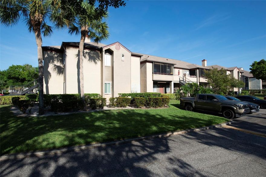 Welcome to Itopia, a resort style gated community featuring a clubhouse with fitness room, indoor sauna, theatre room, 2 large, heated pools, hot tubs, volleyball, handball, Racquetball, Basketball and tennis courts, dog parks, and even a car wash!  This is a great time to buy as the complex is working through a complete restoration of all the buildings.  Get in on the ground floor. Located on lush, beautiful grounds, it offers easy access to the beaches, downtown St. Petersburg and Tampa, local airports, recreation, restaurants and shopping.   This home has vaulted ceilings, split floorplan two large bedrooms each with their own ensuite bathroom and spacious walk-in closet. and has been updated - the kitchen and bathrooms with wood cabinets, granite countertops, stainless steel appliances and luxury vinyl flooring.  The air conditioner was replaced in 2021.  This unit is perfect for a first-time homebuyer or investor (as it has a proven rental track record).