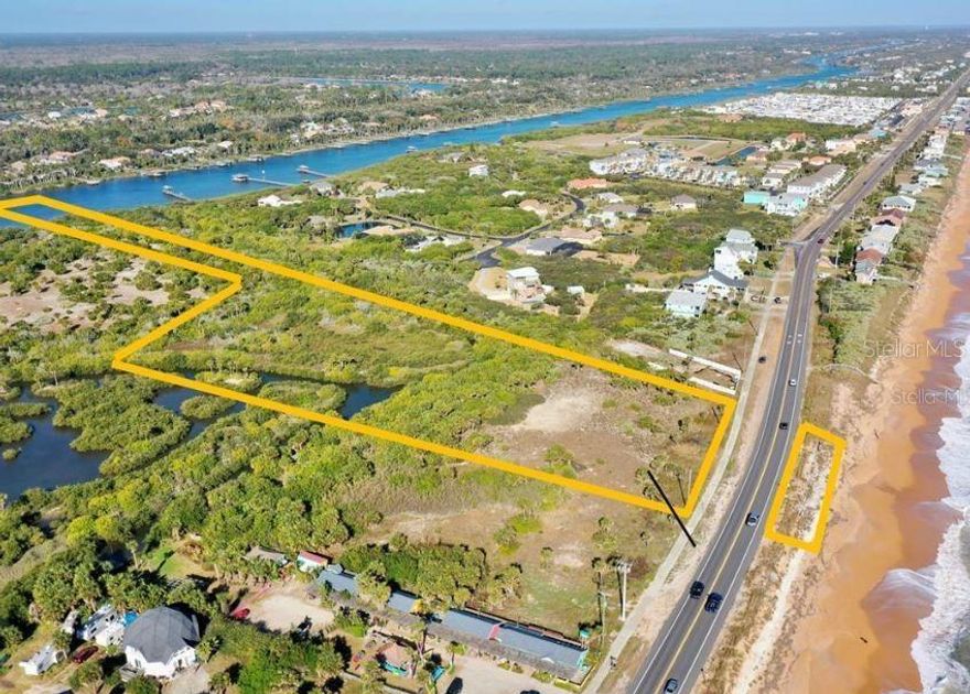 Exquisite Over Five Acres of Oceanfront Paradise with Unrivaled Potential!  

Welcome to a rare gem nestled along the pristine shores of Flagler Beach, boasting over five acres of vacant oceanfront property enriched with coveted litoral rights and a picturesque Intracoastal Waterway (ICW) frontage. This exceptional piece of real estate offers a world of possibilities, allowing you to shape your dream coastal lifestyle. Currently, zoned MDR with the possibility of commercial zoning if desired. This vacant land listing includes 2502 N. Ocean Shore Blvd.