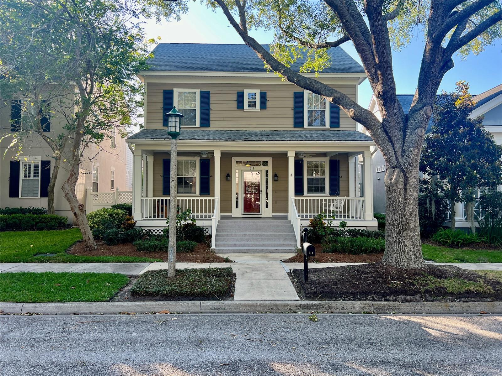 Welcome to this beautifully maintained 4 bedroom, 2.5 bathroom rental home, ideally located on a quiet, tree-lined street in Celebration’s sought-after West Village. Just a short stroll from downtown Celebration and directly across from Celebration K-8, this home offers both comfort and convenience in one of Central Florida’s most desirable communities.
As you arrive, a welcoming front porch with a cozy double-seat swing sets the tone for the home’s warm and inviting atmosphere. Step inside to find a formal dining and sitting area to your right, and a bright, versatile office or study with French doors and picturesque front-facing windows to your left.
The spacious kitchen is a true centerpiece, featuring an oversized island with bar seating, a dedicated breakfast area, and open sightlines into the main living space, perfect for both entertaining and everyday living. The first-floor primary suite offers a private retreat with a spa-like ensuite bathroom, soaker tub, and a large walk-in closet complete with bonus under-the-stairs storage.
Additional first-floor highlights include a guest powder room and a generously sized laundry room with built-in storage. Upstairs, you’ll find a loft-style living area ideal for lounging or a play space, three secondary bedrooms, and a full bathroom.
Step outside to enjoy a fully fenced backyard oasis with a paved patio, perfect for dining and grilling, surrounded by lush landscaping and mature fruit trees including lemon, lime, and palm. The property also features a rare three-car garage, extended driveway, and extensive storage including attic access, under-stair space, and multiple closets.
Residents of Celebration enjoy access to world-class amenities including five community pools, tennis courts, basketball courts, soccer fields, and over 20 miles of scenic walking and biking trails.
This home is offered unfurnished. Don’t miss your chance to experience the charm and lifestyle of Celebration, schedule your private tour today!