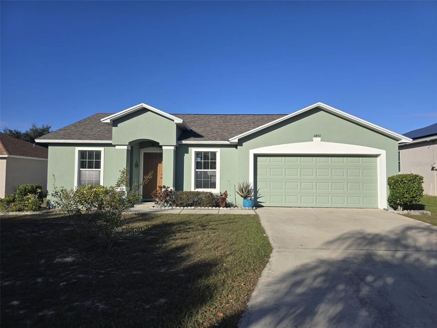 This charming and well-kept 3-bedroom, 2-bath home is move-in ready with several recent upgrades. Enjoy peace of mind with EXTERIOR and INTERIOR paint completed in July 2024, a NEW ROOF installed in November 2024, and an 8-year-old AC and water heater. Inside, you'll find a bright, open layout featuring a fully equipped kitchen with a closet pantry and a breakfast bar overlooking the living area. Ceiling fans are installed throughout the home for added comfort.

Step outside to a spacious, fully fenced backyard—perfect for pets, entertaining, or future outdoor projects—and complete with irrigation. Conveniently located near US-27 and I-4, you’ll have quick access to hospitals, shopping, dining, parks, and Central Florida's top attractions.

This is an incredible opportunity you won’t want to miss—schedule your private showing today!