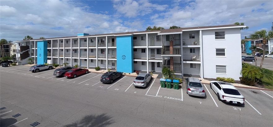 Nice, Bright and Spacious 2-bedroom, 2-bathroom end unit. Being an end unit you will notice how much natural light there is inside. This well priced condo has newer windows, newer sliding glass lanai door, a newer electrical panel. When the electrical panel was replaced the owner also had a whole house surge protector installed. You will notice how spacious and partially updated the kitchen is with the newer cabinets. The pantry has pull out shelves making everything inside easily within reach. The air conditioner was installed in 2018 and new carpeting was just installed in the guest bedroom and on the lanai. The lanai is enclosed and it has a great view of the courtyard, it’s such a relaxing place to sit and enjoy the view. The amenities include a heated pool, a very active clubhouse, two grilling areas, bocce ball and shuffleboard courts. The Fourth Bayshore Condominium Association is a great 55+ community that is centrally located to all the activity of the area including Florida’s Award Winning West Coast Beaches.