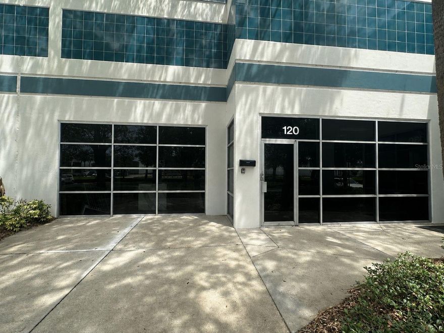 Exceptional sublease opportunity at Cypress Park, a professionally managed Class A industrial complex in Orlando's South Orange County corridor. Suite 120 offers 4,300 SF of immediately available warehouse/flex space with a fully built-out 1,060 SF office component — ideal for light manufacturing, assembly, distribution, or flex warehouse operations.

The office suite features 2 private offices, a reception area, breakroom, and 2 restrooms. The warehouse area offers 19' clear height, 40'×40' column spacing, rear loading, 1 dock-high door, and 1 grade-level ramp — providing flexible access for a wide range of operational needs.
Strategically positioned near S. John Young Pkwy and Florida's Turnpike for superior regional access.