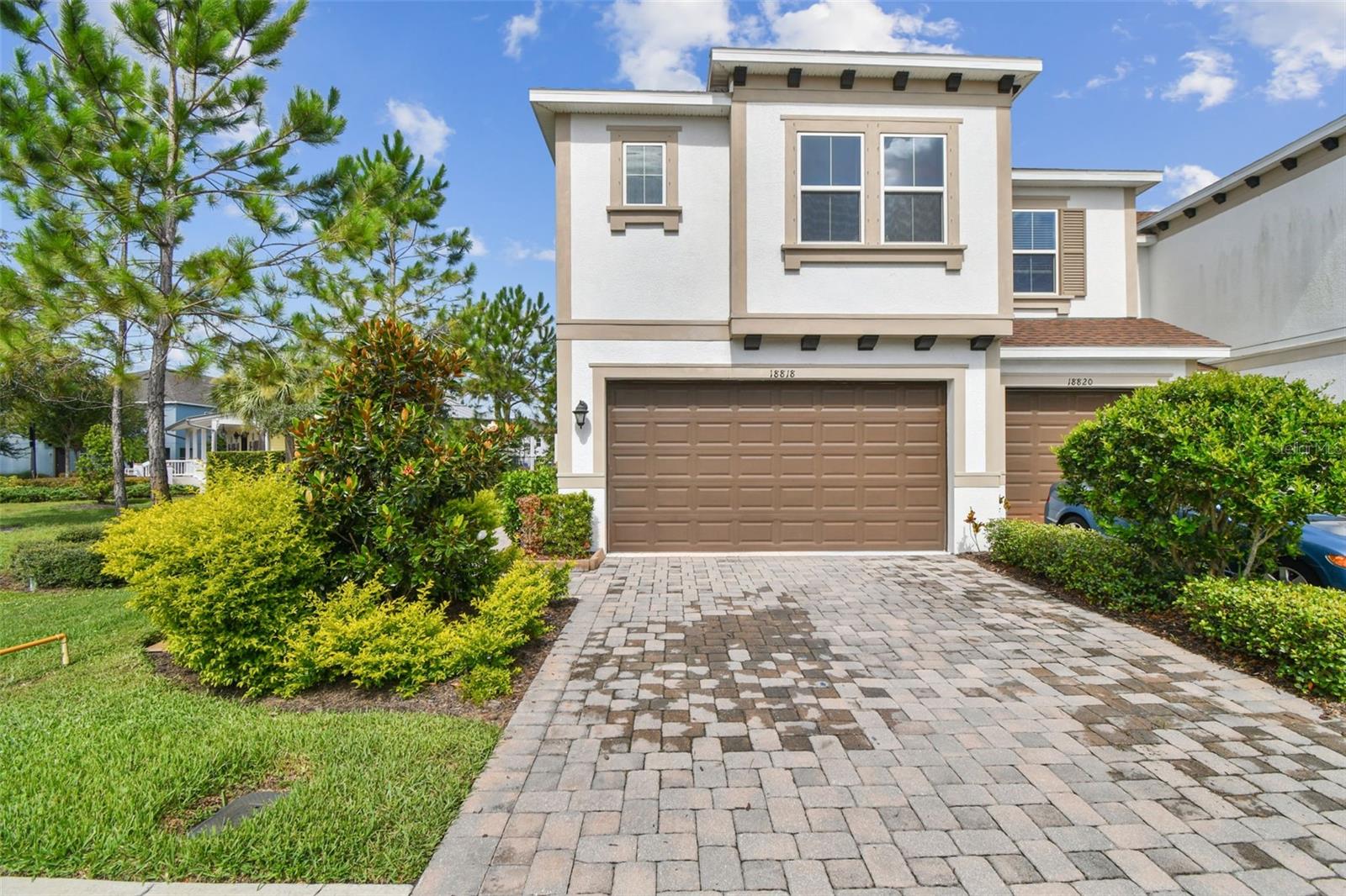 Just in time! Fabulous Lutz rental available August 18th in prime location. Great schools with everything you need around you. This end-unit home is walking distance to the community pool/clubhouse with guest parking seconds away. Side entry opens up to a floor plan with living room and kitchen all modernly updated. Designer lights, tiled backsplash, stainless steel appliances, and gorgeous stone countertops/island is easy to show off! Tile flooring. 1/2 bath. You have a screened in lanai for enjoying reading a book or watching the pool area. Upstairs you have a loft for movie nights, laundry room, and 3 size-able bedrooms split for privacy. Owners retreat fits a king sized bed easily, and has an ensuite bathroom with tiled walk-in shower, dual vanities and cozy walk-in closet. Down the hall you have the other rooms with spacious closets and they share a full bath. Lawn care/pest care, trash/recycleables, and recreational areas are included in rent.