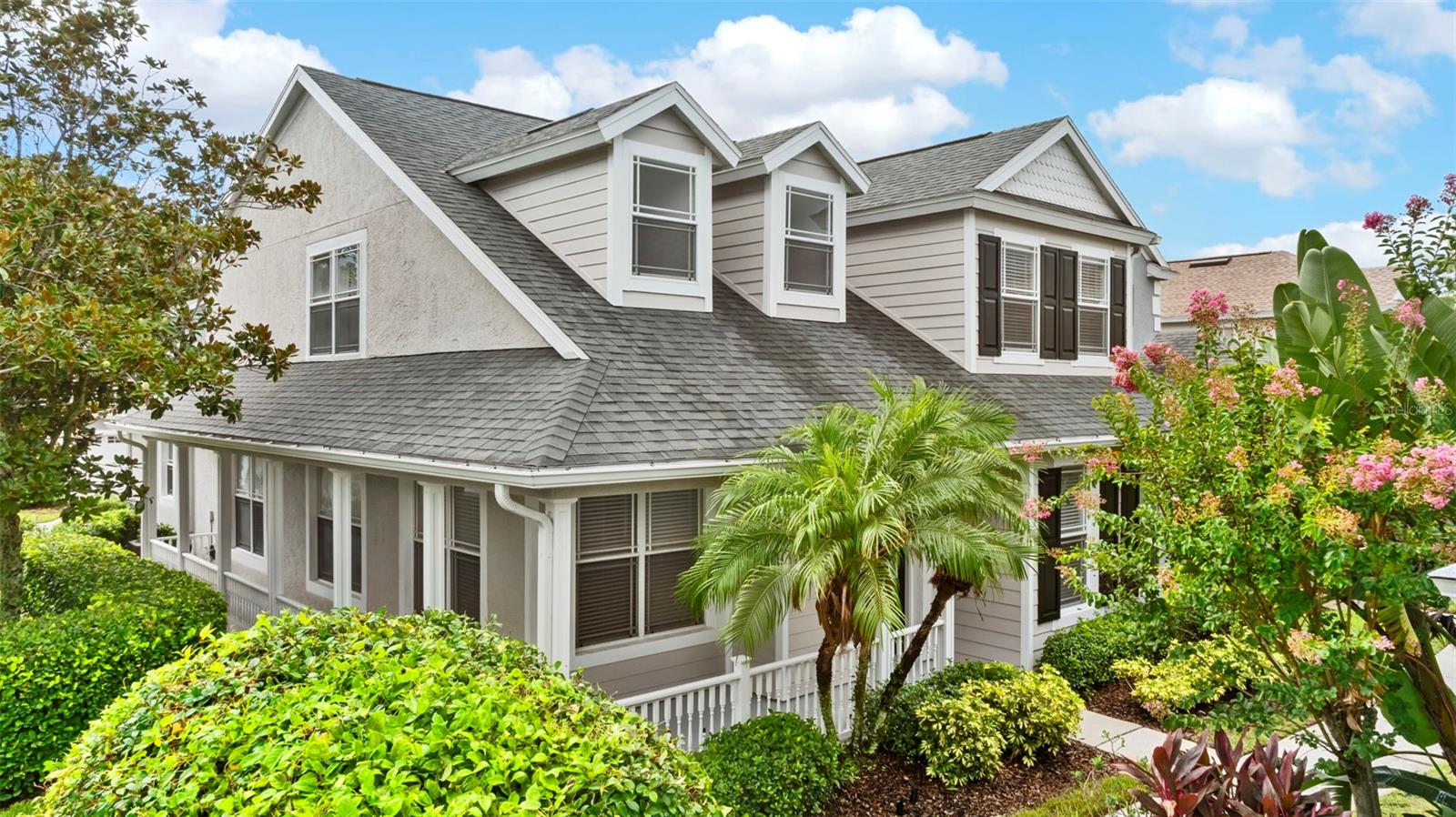 One or more photo(s) has been virtually staged. Come experience this beautifully renovated luxury single-family home, with wonderful natural light, in the highly sought-after, gated Vineyards of Westchase in Tampa, known for its top-rated schools and waterfront setting. Enjoy your morning coffee or evening wine, while lounging on your large veranda with family, friends or neighbors. The community offers scenic sidewalks, a pool, gazebos, and nature-filled surroundings perfect for relaxing walks. You can also access West Park Village amenities (additional pools, playgrounds, parks and more) in your new residence. Inside, the spacious open first floor layout features a large living room / great room, convenient half bath, kitchen featuring newer stainless steel appliances, and screened in lanai adjacent to the kitchen and breakfast nook. Find new luxury tile flooring throughout (including in the lanai, laundry room, bathrooms, master closet)—giving the feel of custom new construction. You'll have the convenience of a first floor master suite with a generous en-suite renovated bathroom, spa-like walk-in shower, oversized walk-in closet, with additional storage area—ideal for use as a private in-law suite.
The second floor includes a loft with nice natural light, ideal for an office or play area, three more generously sized bedrooms, each with ample closet space, renovated full bathroom, and walk-in laundry room, with brand new washer and dryer.
Additional highlights include high ceilings, epoxy garage flooring for two cars or golf carts, water softener, new carpets, resurfaced stairs, and freshly painted.
Lawn care, trash pickup, and access to all community amenities are included; plus it's dog-friendly! Move in today for a low-maintenance lifestyle in one of Tampa's most desirable neighborhoods.