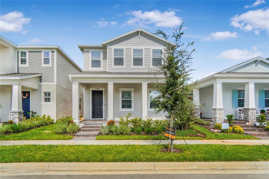 Welcome to this stunning 4-bedroom, 3.5-bath home located in the desirable Osprey Ranch community in Winter Garden. Built recently and occupied for only three months, this residence feels like brand new!
The home offers an open-concept living area with 10-foot ceilings, creating a bright and spacious atmosphere. The modern kitchen is equipped with stainless-steel appliances, 42” cabinets, and granite countertops, seamlessly connecting to the dining and living areas — perfect for entertaining. The primary suite is conveniently located on the first floor, while upstairs you’ll find a loft area and three additional bedrooms, ideal for family or guests.
This home is partially furnished and includes all appliances, offering a true move-in-ready experience. Outside, you’ll enjoy a private lanai and courtyard-style lawn, perfect for relaxing afternoons.
Located in a community with top-rated “A” schools, a playground, and a dog park, Osprey Ranch is also adding a brand-new community pool, making it an even more attractive place to live.