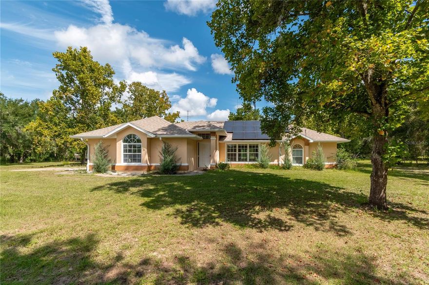 Welcome to Your Own 24.6-Acre Paradise in Levy County!
Discover the perfect blend of rural charm and modern convenience with this high and dry 24.6-acre farm, ideally located right off Highway 27 in Levy County, just minutes from the Marion County line. Enjoy the peace of
country living with unbeatable proximity—just a short drive to HITS and under 30 minutes to the World Equestrian Center (WEC), placing world-class equestrian events practically at your doorstep.
The main home is move-in ready and features a desirable 3-bedroom, 2-bathroom split floor plan, a spacious 2-car garage, and a comfortable enclosed patio that opens into a private outdoor courtyard. Energy efficiency
is a plus, with 24 paid-for solar panels installed on the home. Recent updates include a new roof (2020), a newer septic and drain field, and fencing throughout the property.
In addition to the main residence, there’s a fully equipped guest house complete with 1 bedroom, 1 bathroom, kitchen, and living area—perfect for visiting guests, extended family, or rental potential.
Equestrians and hobby farmers alike will appreciate the 4-stall pole barn, massive workshop, and four separate pastures,offering plenty of space for livestock or horses. A unique and practical bonus: the property also
includes a sturdy tornado shelter, offering peace of mind.
Whether you're dreaming of growing crops, building your own equestrian facility, or simply enjoying wide-open spaces, this property is a rare find offering endless potential.
Don’t miss your chance to own a piece of rural paradise where comfort, convenience, and opportunity converge. Schedule your private tour today!