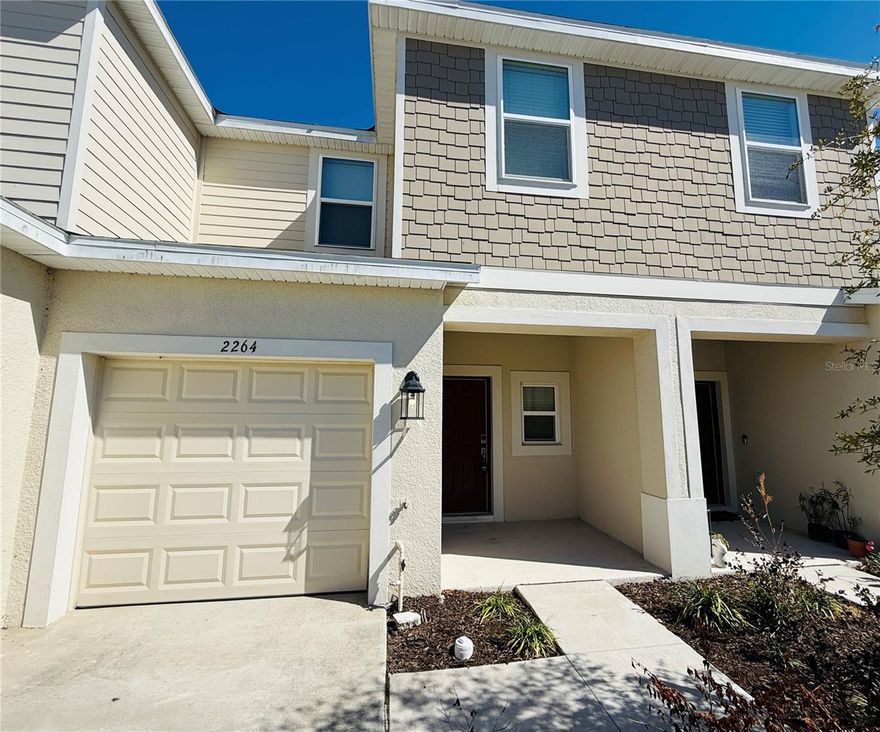 Explore the Jasmine townhome at River Landing, offering approximately 1,373 square feet, three bedrooms, two and 1/2 baths, and an attached one-car garage! There is a beautiful community pool.

Enter into the great room and open kitchen with a large island and high ceilings! The first level includes a convenient half bath, a one-car garage, and a spacious outdoor patio perfect for entertaining.

Upstairs features a large master suite with a walk-in closet, a beautiful walk-in shower and double sink vanity. There are also two additional bedrooms and a full bath with a tub/shower combo. The laundry area is also conveniently located upstairs.

Ample storage! Under-stair storage, a large pantry, linen closet, and bedroom closets.

Experience the pinnacle of suburban living at The Townhomes at River Landing, where every detail is crafted for excellence and convenience. This home is located near top-rated schools, shopping, dining, and entertainment options.