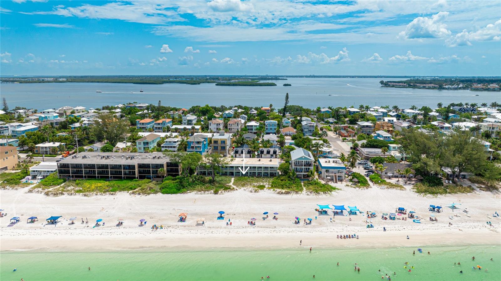 BEACHFRONT & COMPLETELY REMODELED! Income hovers close to $90,000 a year!!! Welcome to 2310 Gulf Dr Unit 104 – a stunning turnkey furnished condo located directly on the sands of Bradenton Beach! This beautifully updated coastal retreat has been completely remodeled from top to bottom, featuring brand-new hurricane impact windows and door. new cabinetry, top-of-the-line appliances, modern furniture, and stylish décor and furnishings throughout. Everything is fresh, inviting, and move-in ready.
Enjoy breathtaking Gulf views and sunsets from your doorstep or step right out onto the beach for morning walks and shelling. Offered fully furnished with future rental bookings already in place, this property presents an exceptional opportunity for immediate income or a smart beach investment. Whether you're looking for a personal getaway, vacation rental, or both – this is Florida beachfront living at its best! 2024 did $54,000 with owners usage and 5 months of 0 income. Has potential for full time income of over $89,000+/1 with limited owner usage.
Buyers responsible to verify all information.