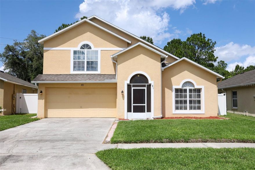 Welcome to the neighborly community of Waverlee Woods. This home has what everyone needs! There is an entry way that opens to a living room, dining room combination that you can use as intended or an entertainment room or flexible space. Next you have the kitchen (stainless steel appliance and brand new microwave) and family room combination that has a great view of the green space (no rear neighbors), a screened-in, covered pool deck with a luxurious pool with a spa. To the left of the kitchen is your guest bathroom, laundry room, under-stair storage and the entrance to the two-car garage. In the next hall is a much desired first floor Primary Bedroom with an en suite, wait until you see the storage space! Back at the entrance you have stairs to three additional Bedrooms all with generous closet space and best of all an open Bonus room with its own storage closet. Great news, this home has seller-owned solar panels (transferable) with 40 panels producing more energy than what this home uses. This home is centrally located to shopping, medical needs, top Seminole County schools and major highways. You do not want to miss this opportunity!