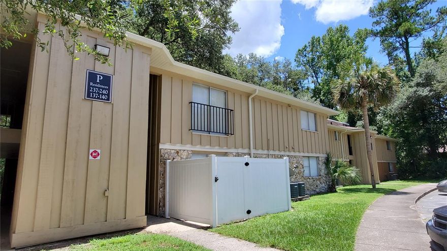 Welcome to this stunning upper floor condo. With its prime location and modern design, this condo is perfect for anyone seeking a comfortable and convenient living space. LVP throughout, tile flooring in kitchen, bathroom and laundry areas, stainless steel appliances, washer dryer combo. The community offers a refreshing pool, allowing you to relax and unwind on those warm Florida days. Additionally, residents have access to a 24-hour gym, ensuring that you can maintain an active lifestyle at your convenience. Water is included in the amenities, you will pay just the monthly storm water fee, providing you with one less thing to worry about. Coveniently located near restaurants, Royal Park cinema, less than 2 miles to I-75 and the University of Florida.
