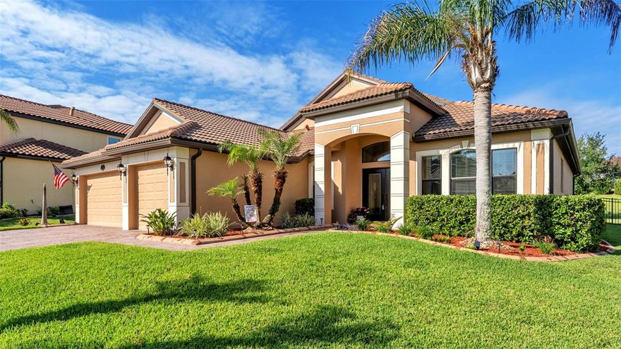 Welcome to the sought-after Terralargo gated community! This spacious 4-bedroom, 3-bathroom home offers an open floor plan with split bedrooms, providing both comfort and privacy. The home features a separate formal dining room with tray ceilings and crown molding, perfect for entertaining and family gatherings. There is also a versatile bonus room that can be used as an office, media room, or additional living space.
Step inside to find ceramic tile flooring throughout the main living areas, including the living room, dining room, bonus room, kitchen, laundry room, and bathrooms, while all bedrooms feature new carpet. High ceilings and crown molding throughout the main living areas and primary bedroom add elegance and character to the home.
The kitchen features granite countertops, a large walk-in pantry, and updated kitchen appliances (2023), making it both functional and stylish. The laundry room also includes updated washer and dryer units (2023). Additional interior features include a large storage closet, a spacious primary suite with a walk-in closet plus a second built-in closet, and a primary bathroom with double sinks, a soaking tub, and a separate shower.
One of the guest bathrooms offers a convenient Jack-and-Jill layout. The oversized 3-car garage provides plenty of room for vehicles, storage, or hobbies.
Major updates include a newer AC system (2023), updated appliances (2023), and a water softener system. The home also includes a sprinkler system in both the front and back yard. Enjoy the large fenced backyard with two gates — perfect for pets, outdoor activities, and family gatherings. Relax year-round on the screened patio overlooking the spacious backyard.
The HOA includes cable TV, internet, grounds maintenance, pool maintenance, and gated community access. Residents enjoy resort-style amenities including a zero-entry pool and spa, clubhouse, fitness center, tennis, basketball and pickleball courts, gazebo, playground and so much more.
Conveniently located just minutes from I-4, this home offers easy access to Tampa, Orlando, world-famous theme parks, shopping, dining, medical facilities, and Florida’s beautiful beaches.