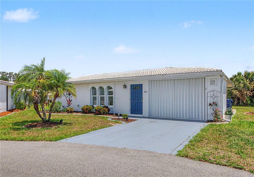 Welcome to paradise in the highly desirable community of Circle Woods! This beautifully renovated 2-bedroom, 2-bath detached villa offers 1,383 square feet of thoughtfully updated living space with exceptional privacy and peaceful green space views. Extensive upgrades throughout, including IMPACT WINDOWS, plantation shutters, A/C DUCTWORK REPLACED, UPDATED ELECTRIC PANEL, tankless water heater, and WATER SUPPLY LINES RE-PLUMBING completed in 2009.  SOLAR PANELS FOR A $20 MONTHLY ELECTRIC BILL.
The stunning UPDATED KITCHEN is designed for both style and function, featuring granite countertops, stainless steel appliances, under-cabinet lighting, abundant cabinetry with lazy Susan storage, pantry closets, dry bar with wine refrigerator, and beautiful Italian porcelain tile flooring. High-end maple Pergo flooring flows throughout the main living areas, complemented by updated fans, replaced interior and exterior doors, and screen doors for wonderful cross ventilation.
The split-bedroom floor plan offers spacious bedrooms and UPDATED BATHS with an oversized living room perfect for entertaining. A bonus room provides flexible space for a home office, hobby room, sewing room, or additional storage. Step outside to enjoy the private rear patio with paver bricks and awning or relax year-round in the front lanai/carport featuring accordion shutters, and built-in storage.  Home located on a cul-de-sac with concrete planter curbing.  Residents of Circle Woods enjoy an active lifestyle with low maintenance fees and outstanding amenities including two heated pools, spa/Jacuzzi, clubhouse, fitness center, library, shuffleboard, bocce ball, and a full calendar of social activities. Conveniently 8 MINUTE DRIVE TO MANASOTA BEACH, shopping, dining, and all that Venice has to offer. One pet allowed per household and rentals permitted after two years of ownership. Located in an X FLOOD ZONE for added peace of mind. Schedule your private showing today and make this beautifully updated villa your Florida dream home!