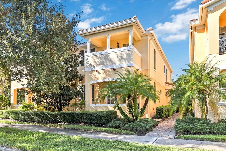 Get a slice of heaven in this amazing 3Bedroom/3Bathroom Townhome with Water Views and Low Maintenance property located in the well-established and gated resort-style community of Village Walk at Lake Nona. It starts with a great curb appeal: Well-manicured lawn and amazing view of the sparkling lake to enjoy from the front porch or second-floor balcony! You’ll appreciate this 3Bedroom/3Bathrooms with walk-in closets. The bedroom on the main floor has direct access to the front porch as well. This property boasts Granite Countertops in the kitchen, 42” cabinets and stainless-steel kitchen appliances (all included). Open Concept with a dining and living area on the main floor. You’ll also find here the sliding doors that connect the living area to a Covered Screen spacious brick paved courtyard offering the perfect space for relaxation and enjoyment. Upstairs you’ll find the primary suite with the private bathroom, double vanity sinks, walk-in shower and a pond-view covered balcony! On the opposite side you will find the secondary bedroom with an ensuite bath and a walk in closet. The Laundry Room is also located upstairs for convenience. The HOA fee includes Basic internet, cable, landscaping and access to all amenities. Amenities include a resort-style community pool, 24/7 Gym, Tennis Court, Basketball Court, etc. The property is located just a few minutes away from Lake Nona’s Medical City, USTA National Campus, Orlando International Airport (MCO), Major Highways, Golf Clubs, Disney Theme Parks, Downtown Orlando, UCF’s College of Medicine, Nemours Hospital, KPMG and plenty of dining and shopping options! You’ll love living here. Come see what makes this home so special! NOTE: Property is currently tenant occupied. Ask the agent for details! The property can be a primary home, or the lease can be carried over.