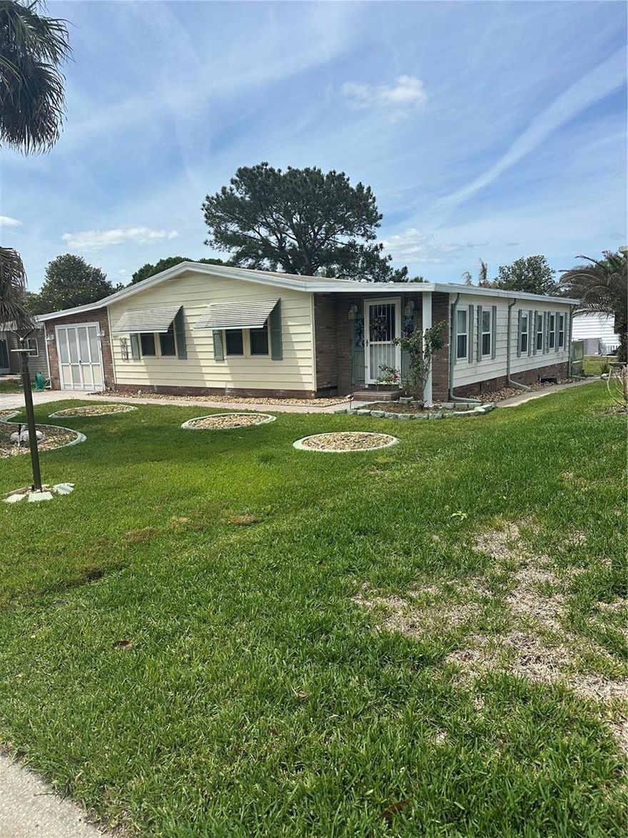 New Listing... No CDD and No Bond.  This is a rare find - 3 Bedrooms and 3 full baths with 1698 square feet of heated living space. The location of this house is in the beautiful Village of Country Club Hills.  This house has skylights, ceiling fans, a golf cart garage, rain gutters, irrigation system, a wide driveway with pavers, an electric fireplace in living room, an enclosed lanai with a hot tub.  The asphalt roof 
(6 years), hot water heater (10years), A/C (13 years) - was inspected December 2025 and double pane windows.  You will enjoy the 7 minute golf cart ride to Spanish Springs Square for your nighly entertainment, restaurants, shopping, doctors and a nearby hospital.  There are many activities - including 9 & 18 hole golf courses, pickleball courts, tennis courts, bocce ball courts, softball fields, bowling lanes, pools and many recretion centers for inside activities including pool tables.  Be sure to call today to see this home.