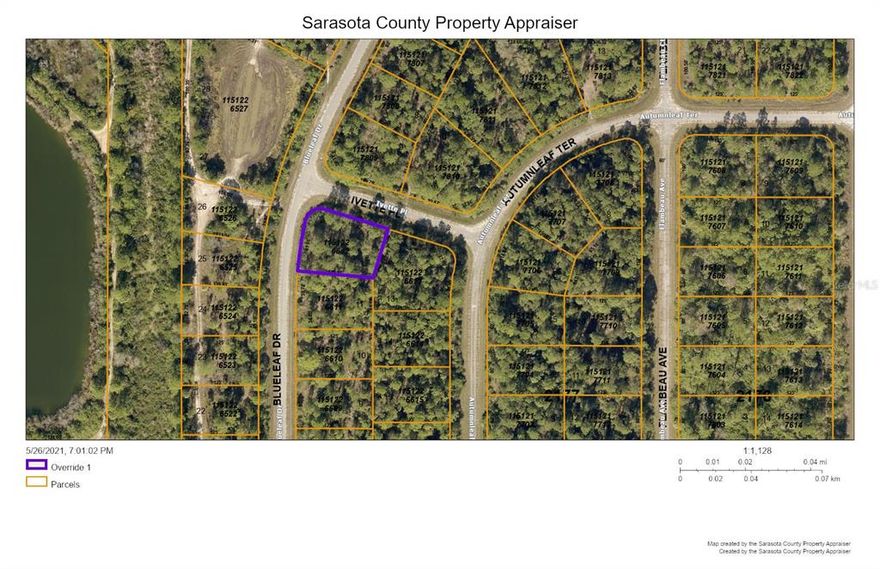 A wonderful opportunity to purchase an oversized corner investment wooded lot.  Purchase before area is developed
